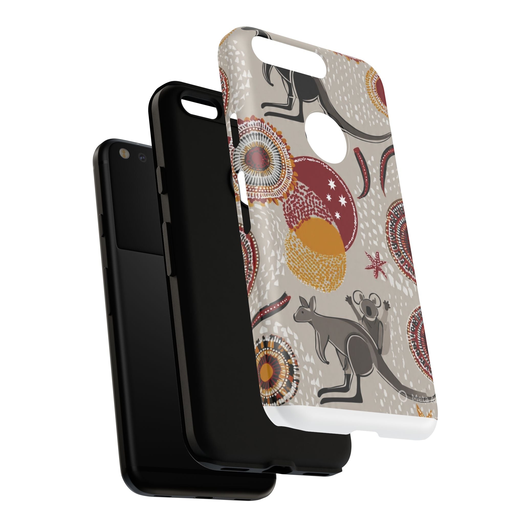 Kangaroo & Koala Aboriginal Dot Art Phone Case – Protective Tough Case