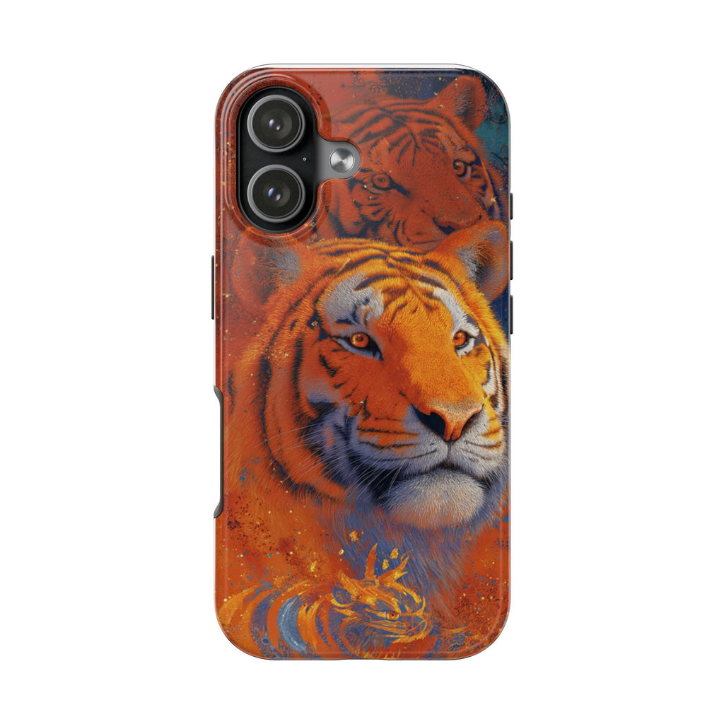 Tiger Portrait Tough Phone Case — Bold Orange Wildlife iPhone Protector