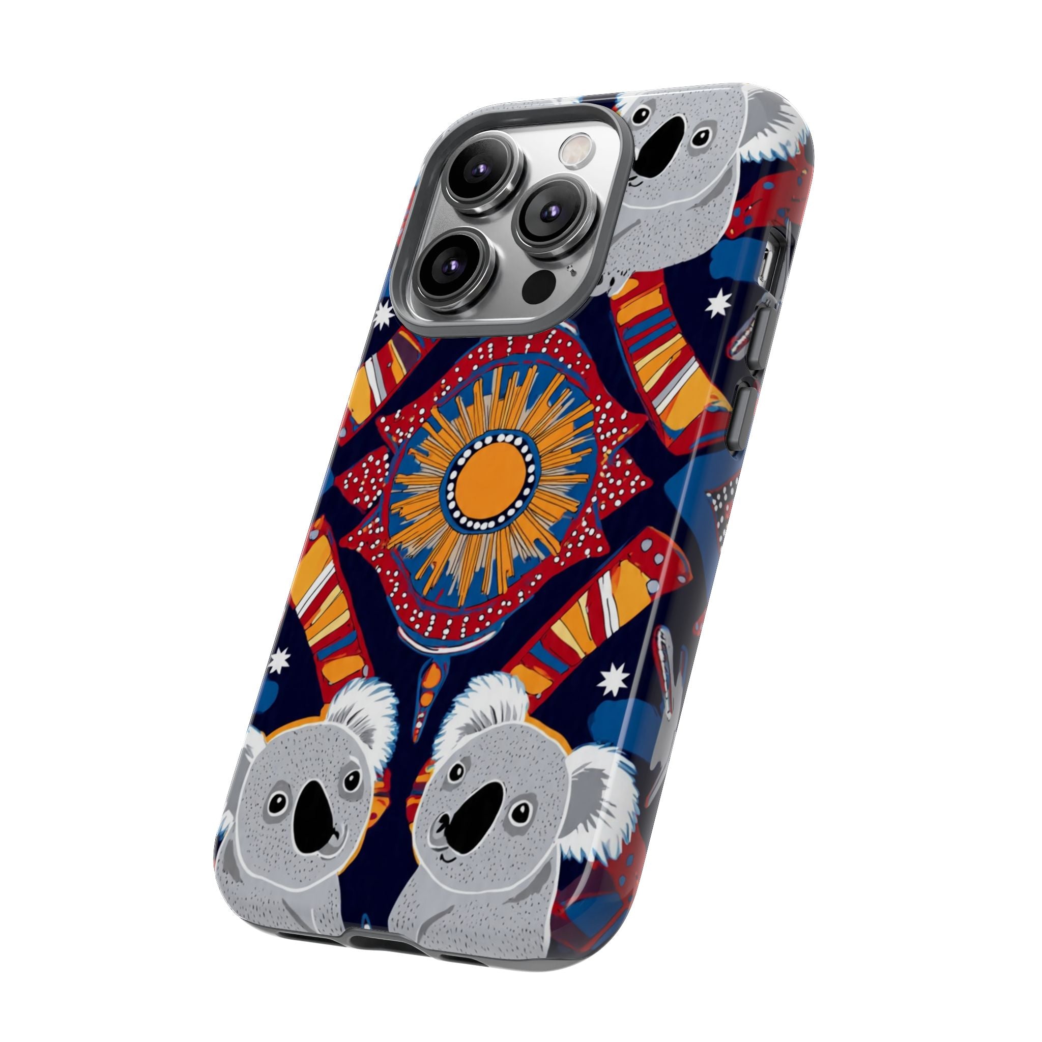 Koala Pattern Phone Case — Cute Indigenous-Inspired Design