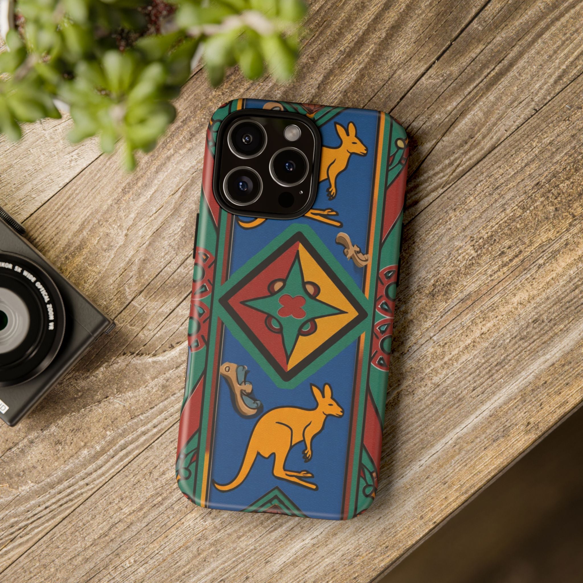 Kangaroo Tribal Pattern Tough Phone Case