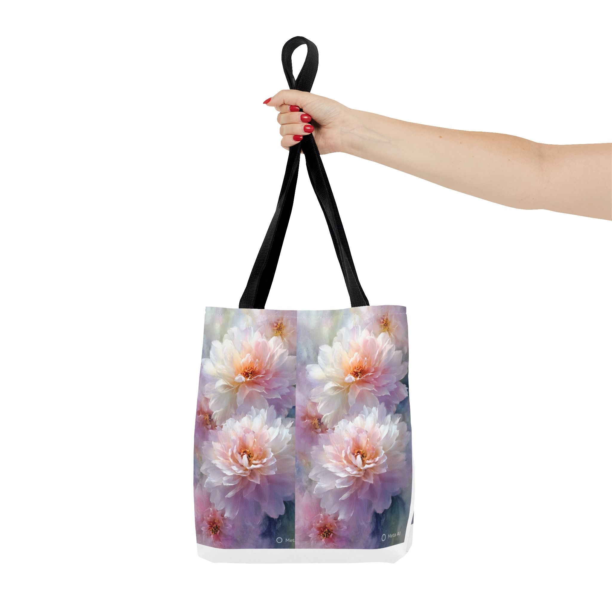 Floral Peony Tote Bag — Watercolor Pastel Bloom AOP Tote