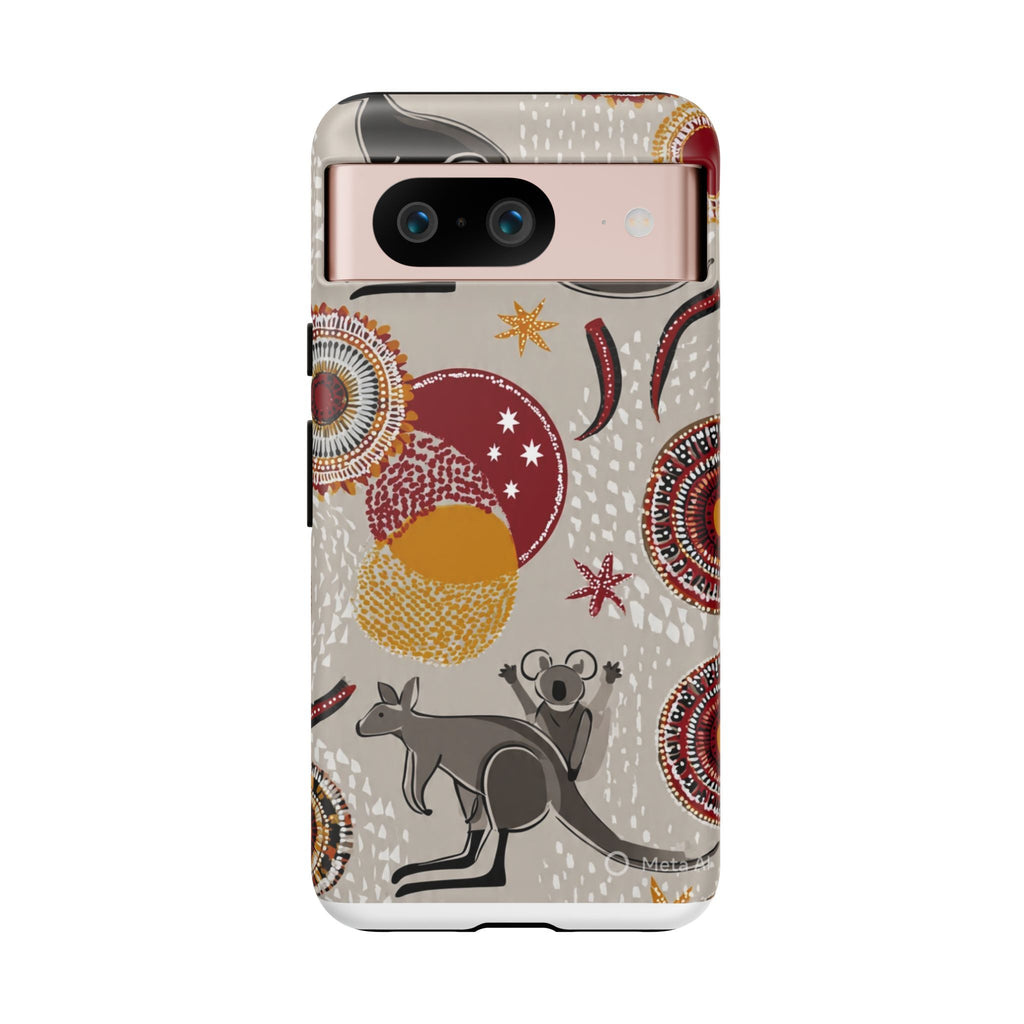 Kangaroo & Koala Aboriginal Dot Art Phone Case – Protective Tough Case