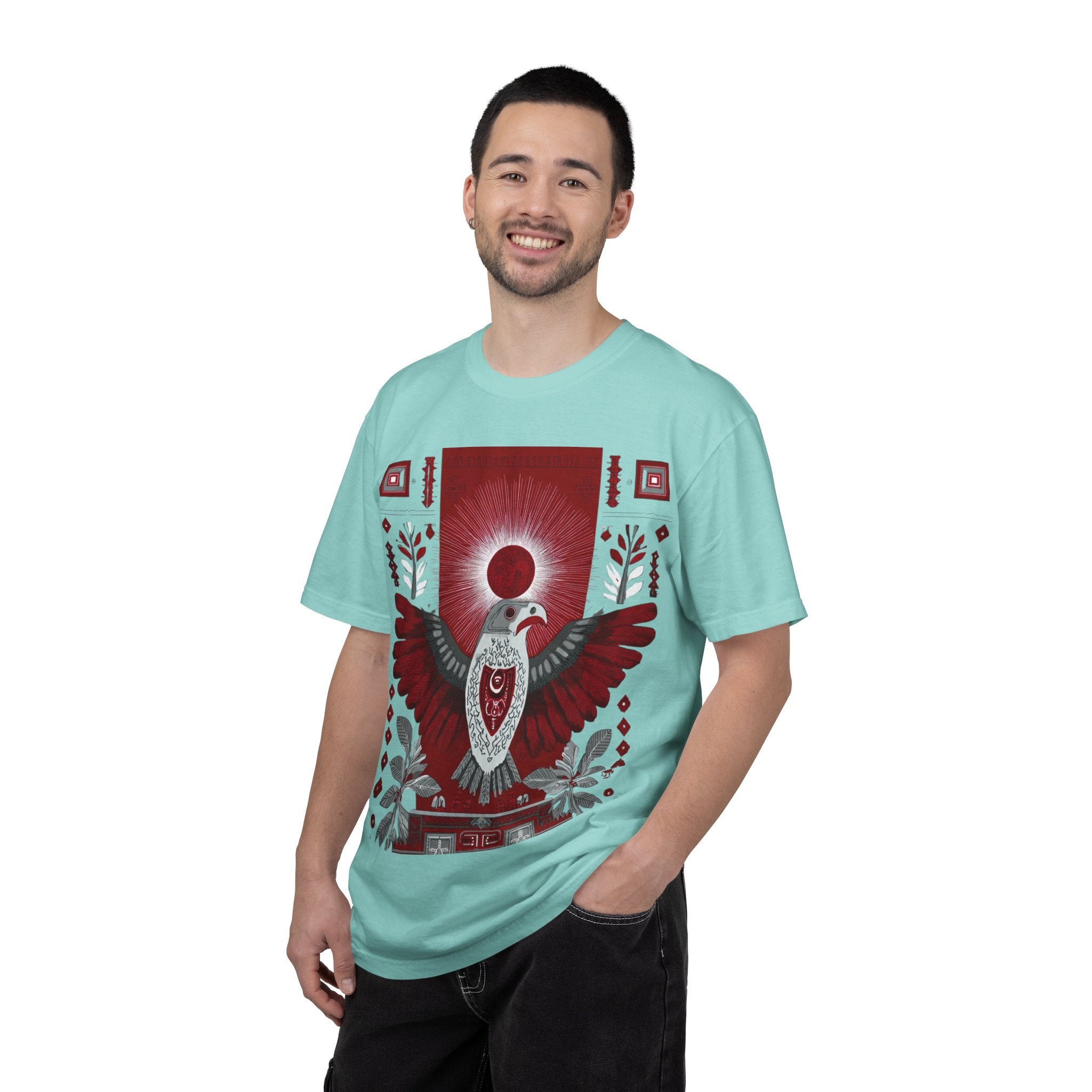 Tribal Inca Graphic T-Shirt — Celestial Bird Art Tee