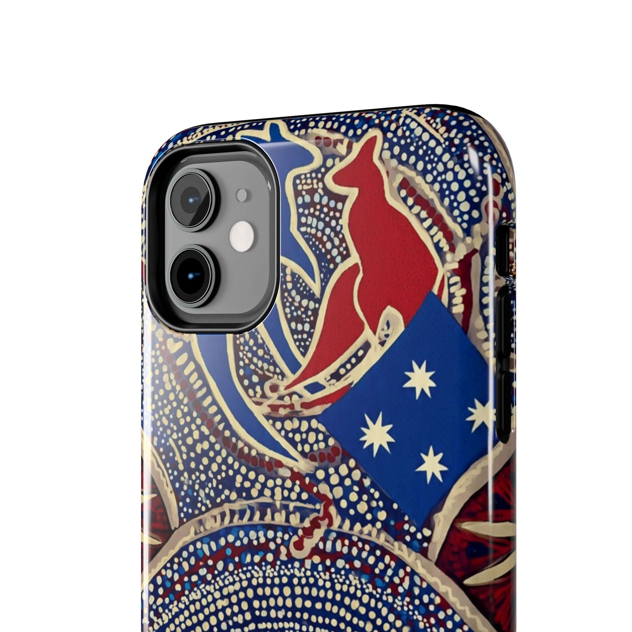 Australian Aboriginal Style Kangaroo Tough Phone Case — Patriotic Dot Art Phone Cover