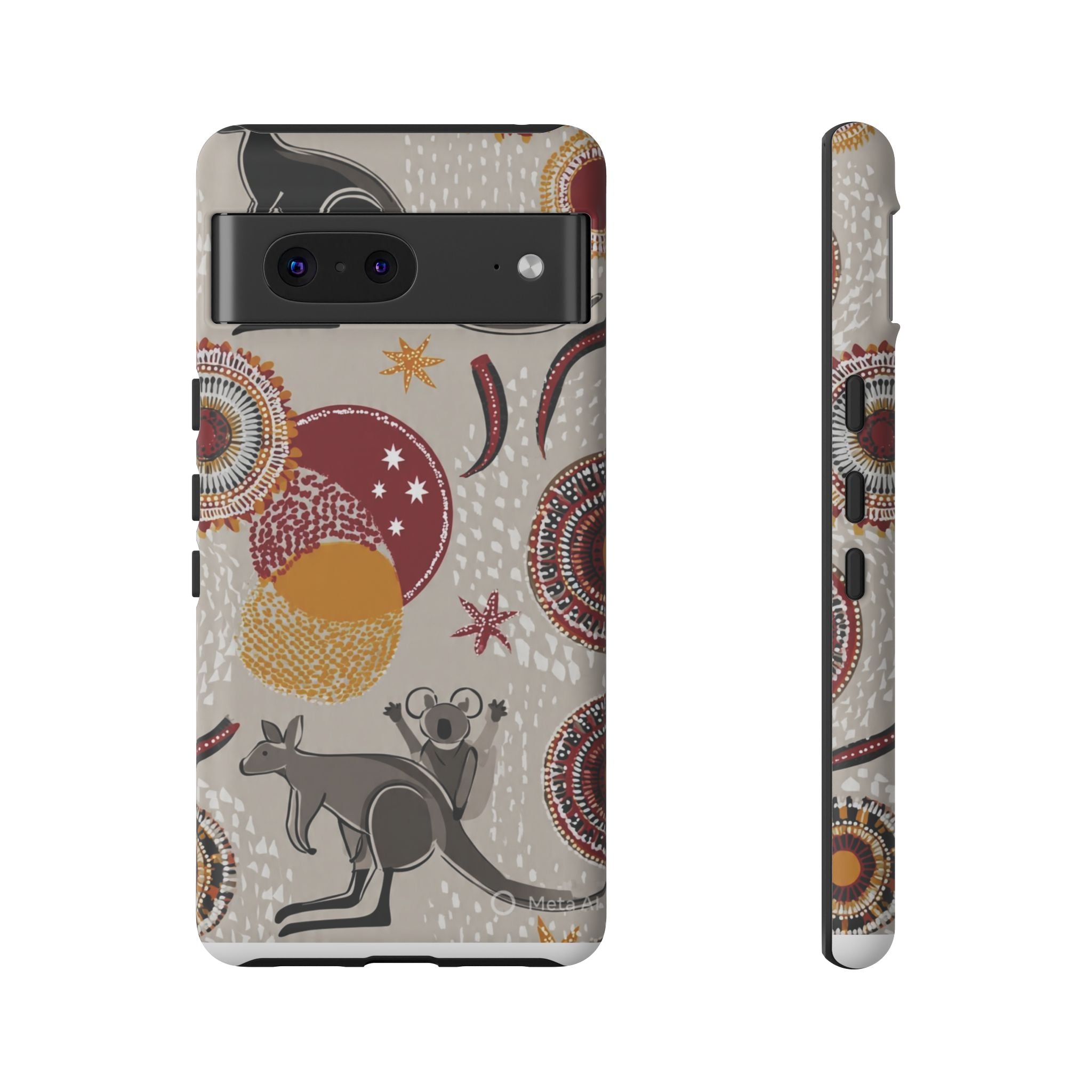 Kangaroo & Koala Aboriginal Dot Art Phone Case – Protective Tough Case