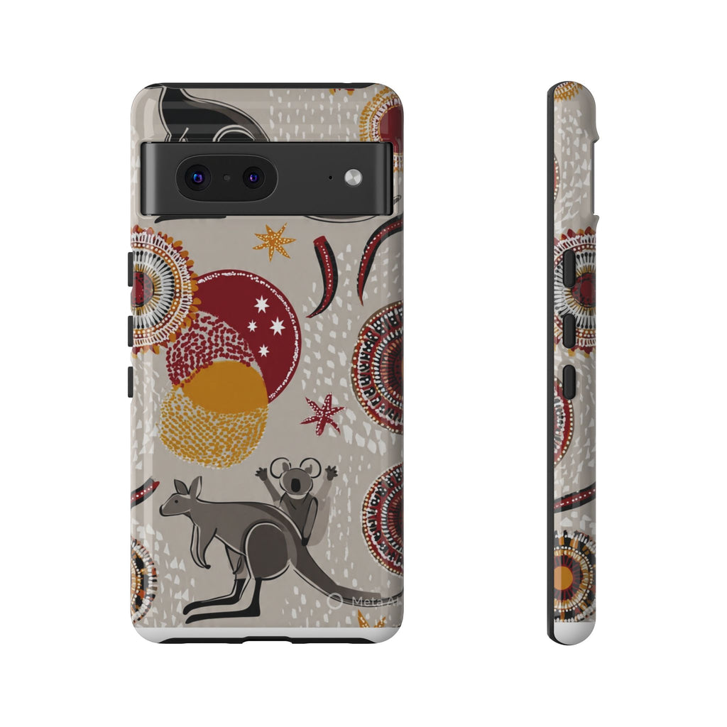 Kangaroo & Koala Aboriginal Dot Art Phone Case – Protective Tough Case