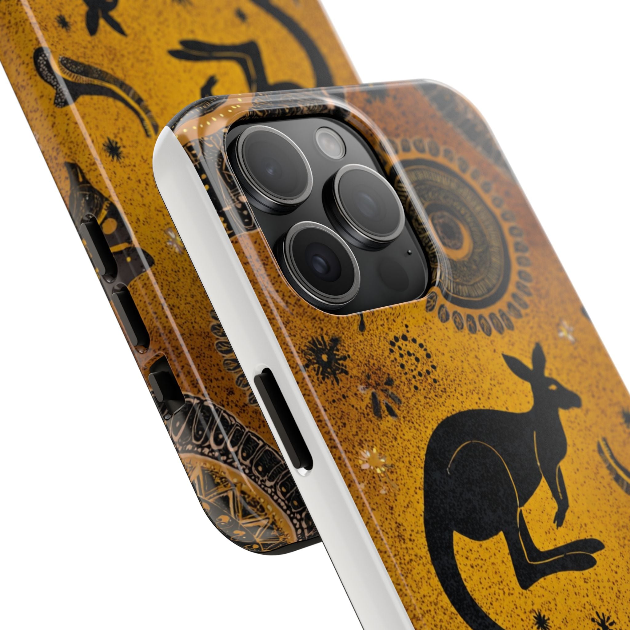 Kangaroo Boho Tough Phone Case — Australian Wildlife Protective Cover