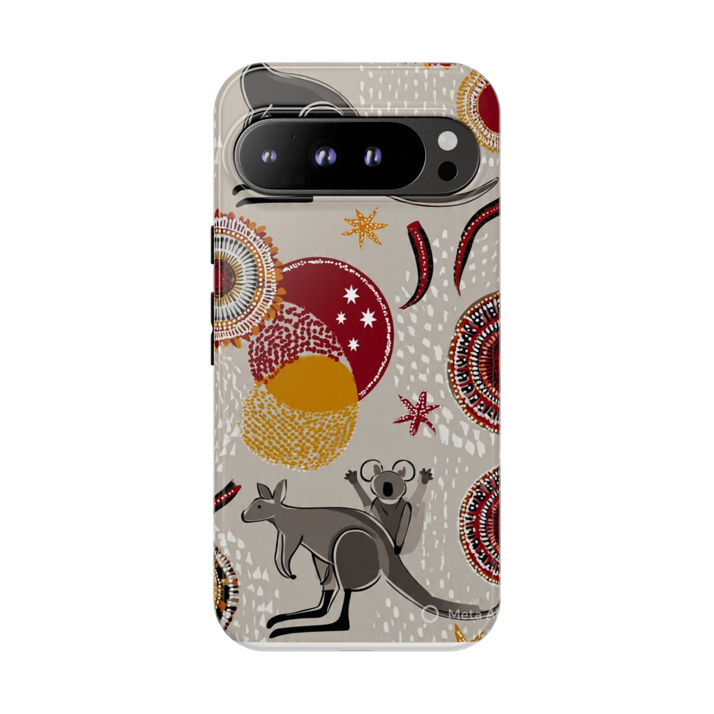 Kangaroo & Koala Aboriginal Dot Art Phone Case – Protective Tough Case