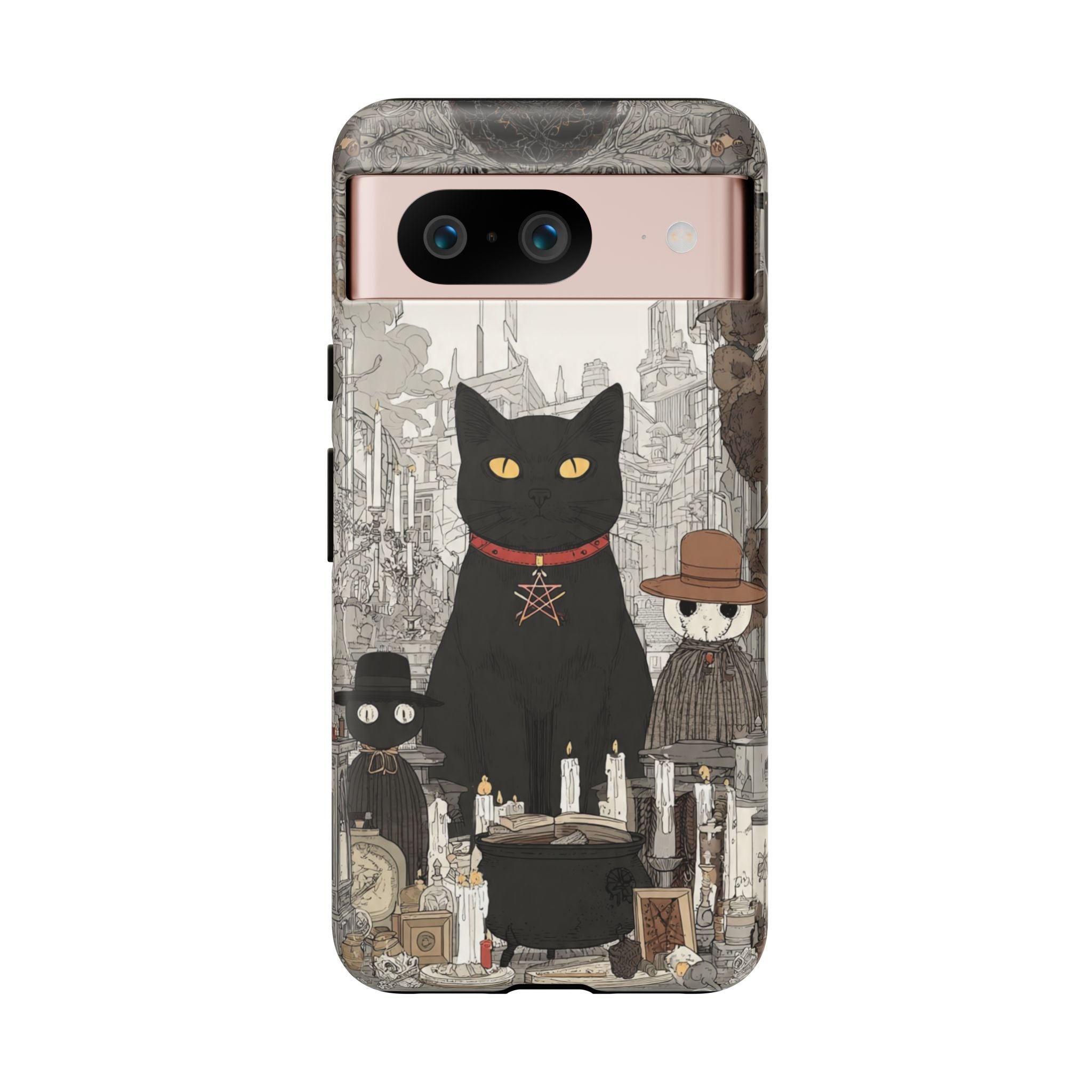 Witchy Black Cat Phone Case — Mystic Altar iPhone Cover