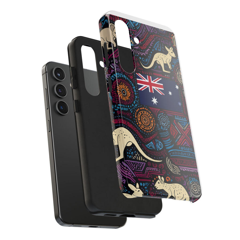 Australian Kangaroo Indigenous Pattern Phone Case — Tough Protective Cover