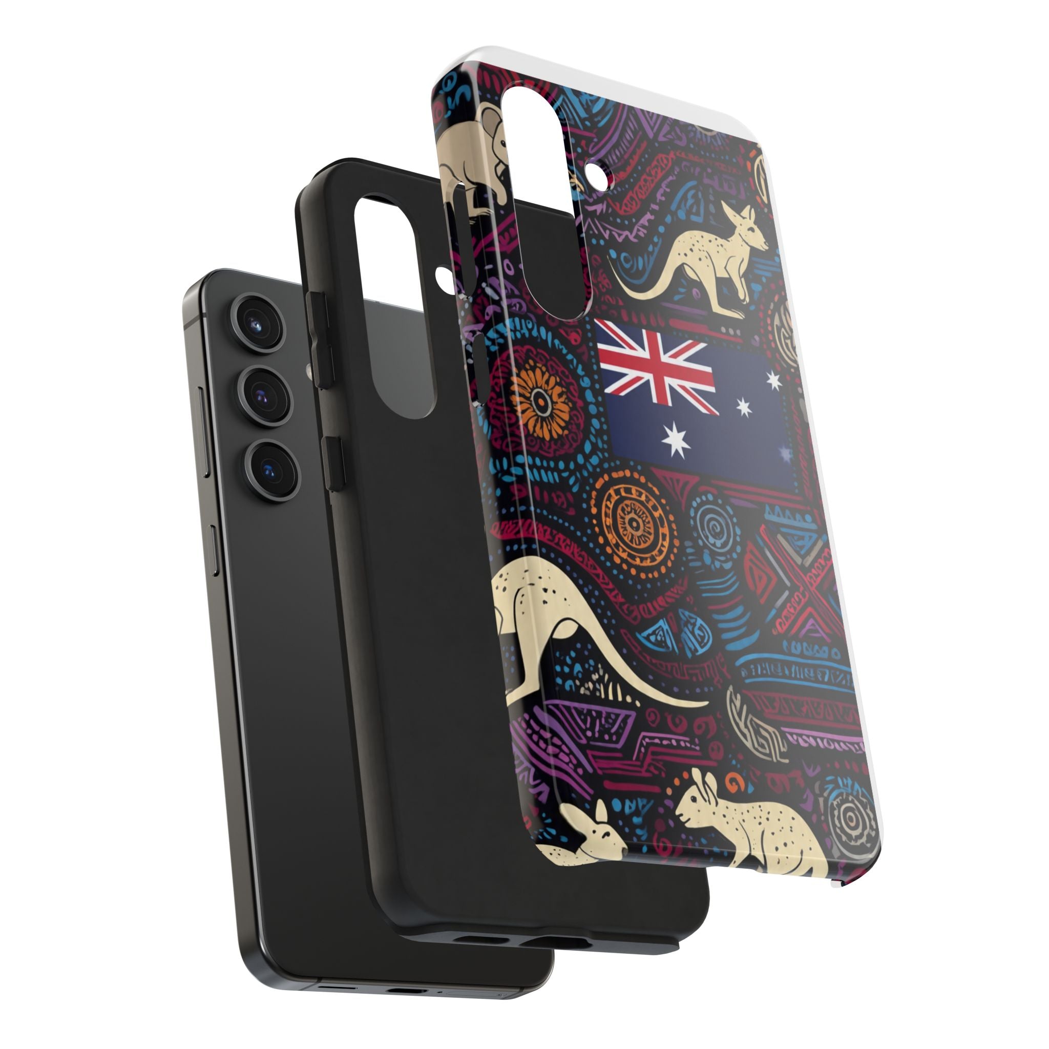 Australian Kangaroo Indigenous Pattern Phone Case — Tough Protective Cover