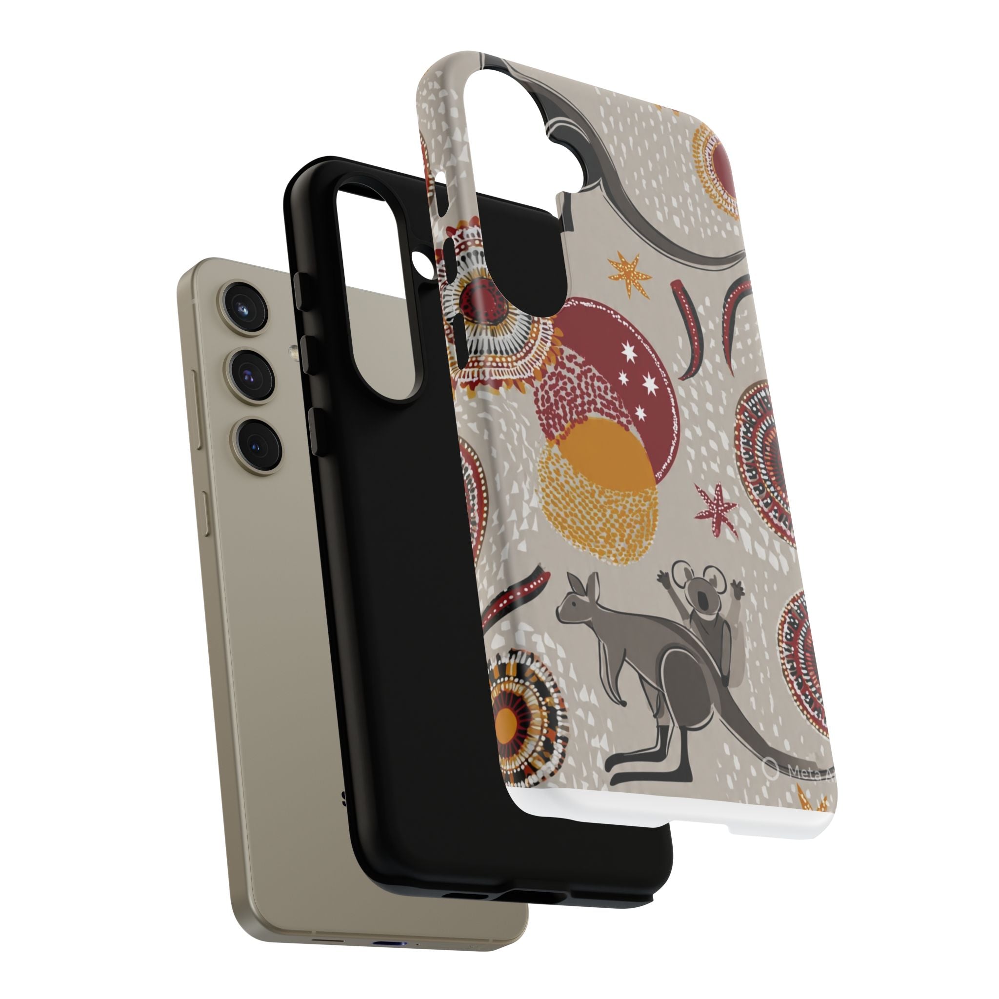 Kangaroo & Koala Aboriginal Dot Art Phone Case – Protective Tough Case