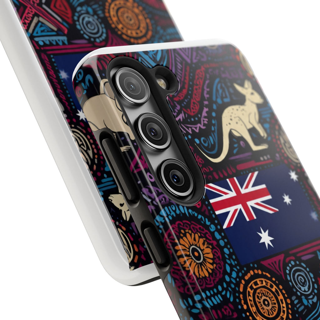Australian Kangaroo Indigenous Pattern Phone Case — Tough Protective Cover