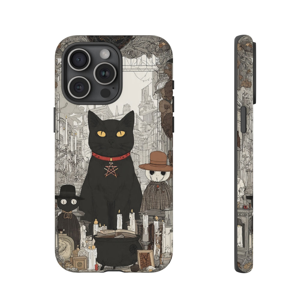 Witchy Black Cat Phone Case — Mystic Altar iPhone Cover