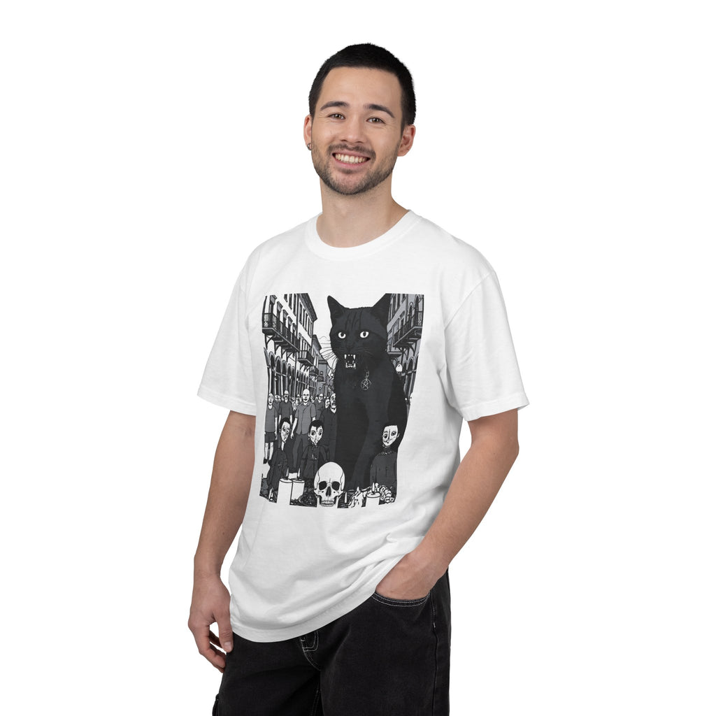 Zombie Cat Gothic Unisex Garment-Dyed T-shirt