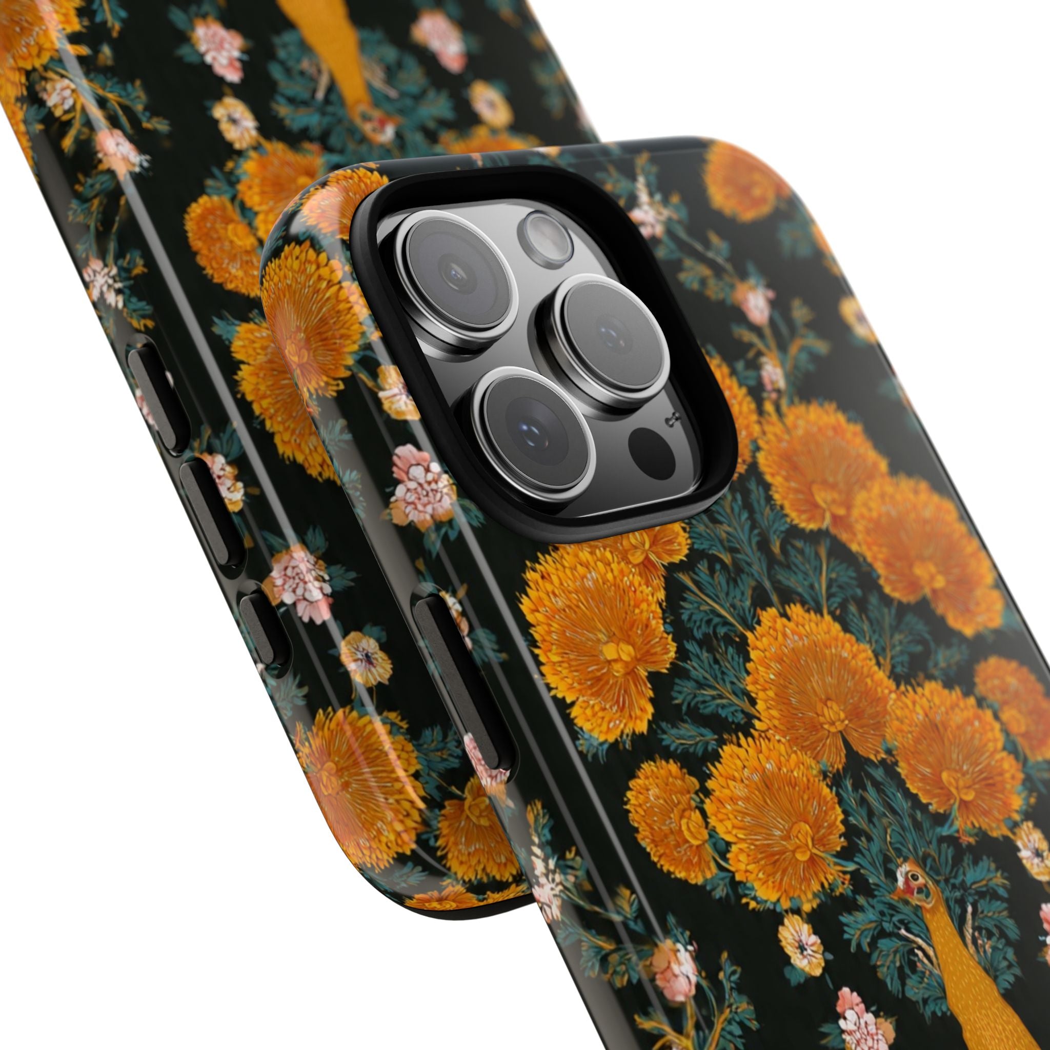 Marigold Mirror Phone Case — Floral Protective Phone Cover