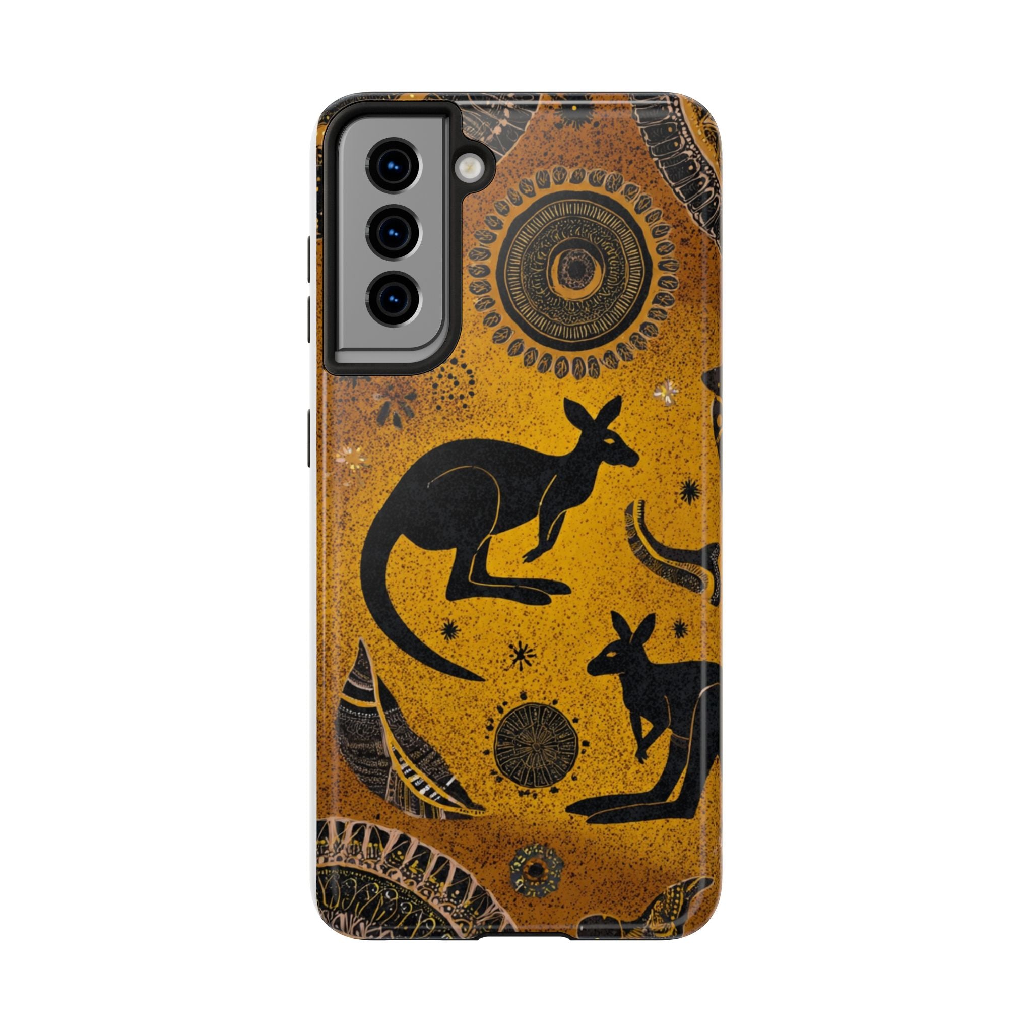 Kangaroo Boho Tough Phone Case — Australian Wildlife Protective Cover