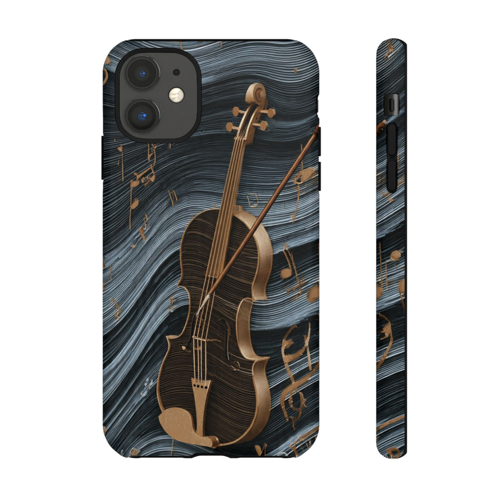 Violin Melody Tough Phone Case — Musical Instrument Art Protective Cover