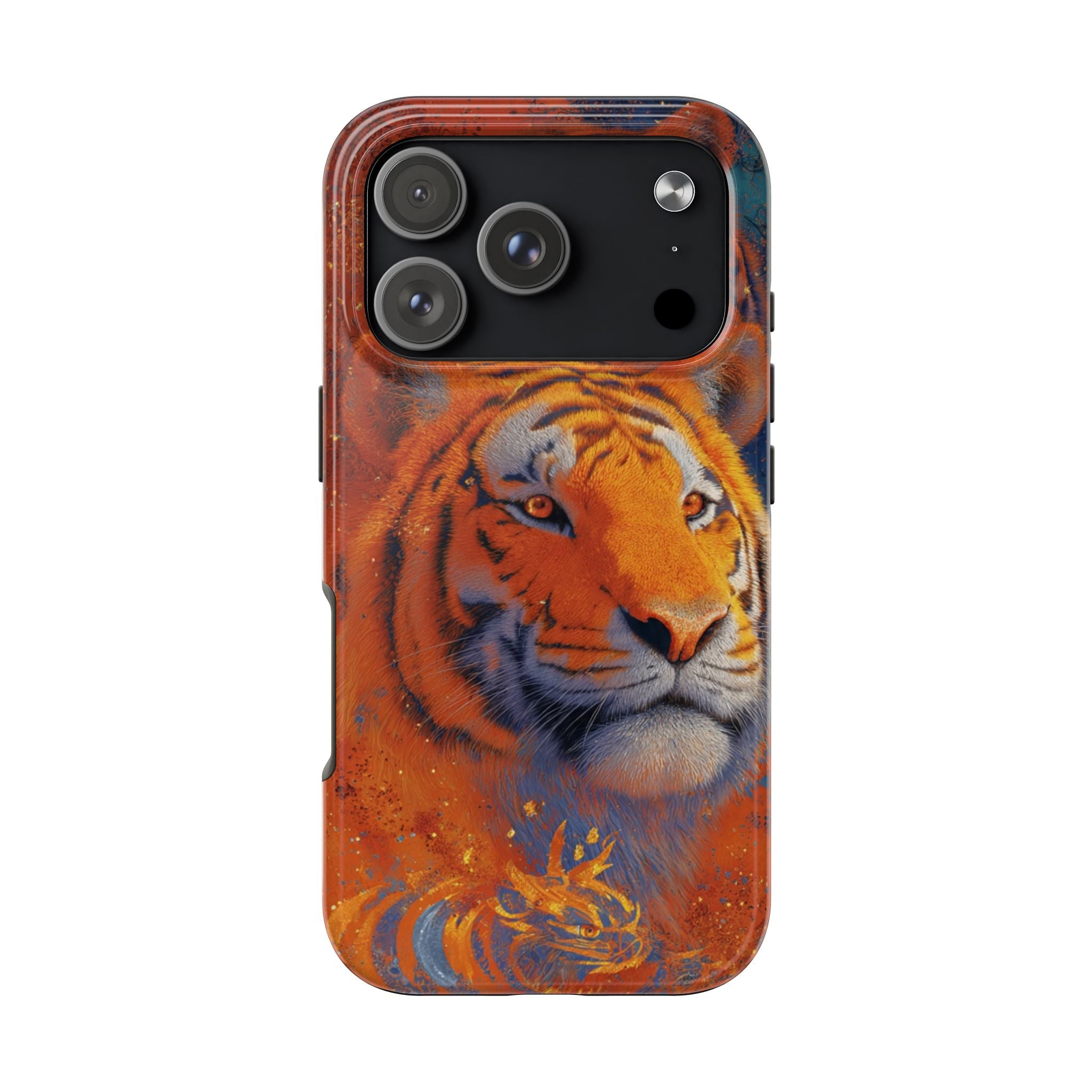 Tiger Portrait Tough Phone Case — Bold Orange Wildlife iPhone Protector