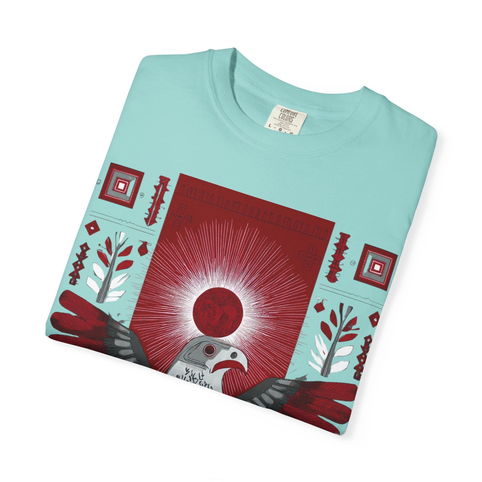 Tribal Inca Graphic T-Shirt — Celestial Bird Art Tee