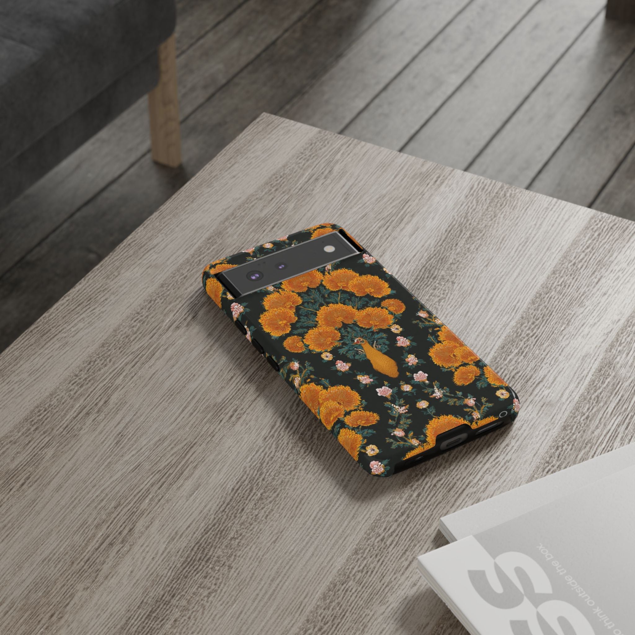 Marigold Mirror Phone Case — Floral Protective Phone Cover