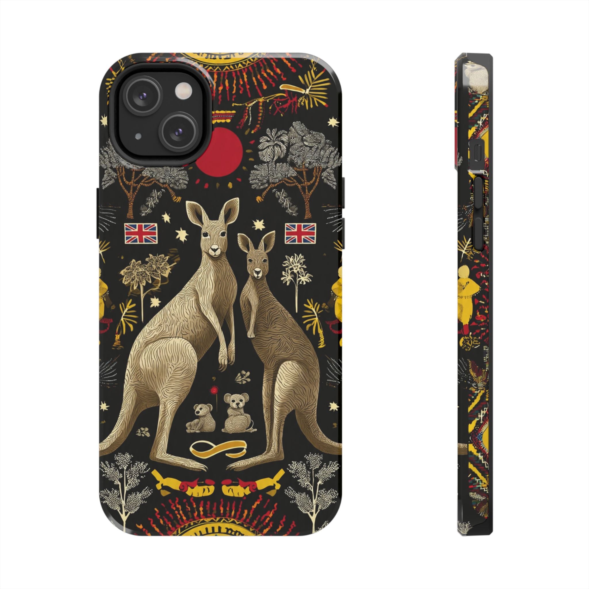 Australian Kangaroo Crest Tough Phone Case — Vintage Coat-of-Arms Design