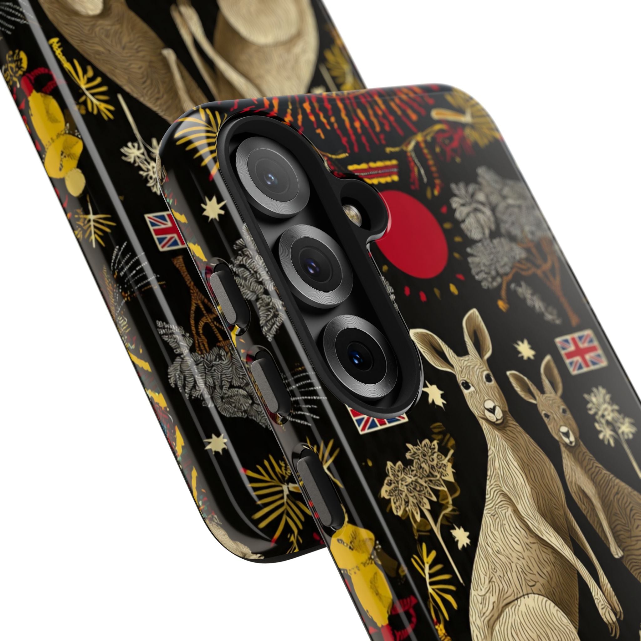 Australian Kangaroo Crest Tough Phone Case — Vintage Coat-of-Arms Design