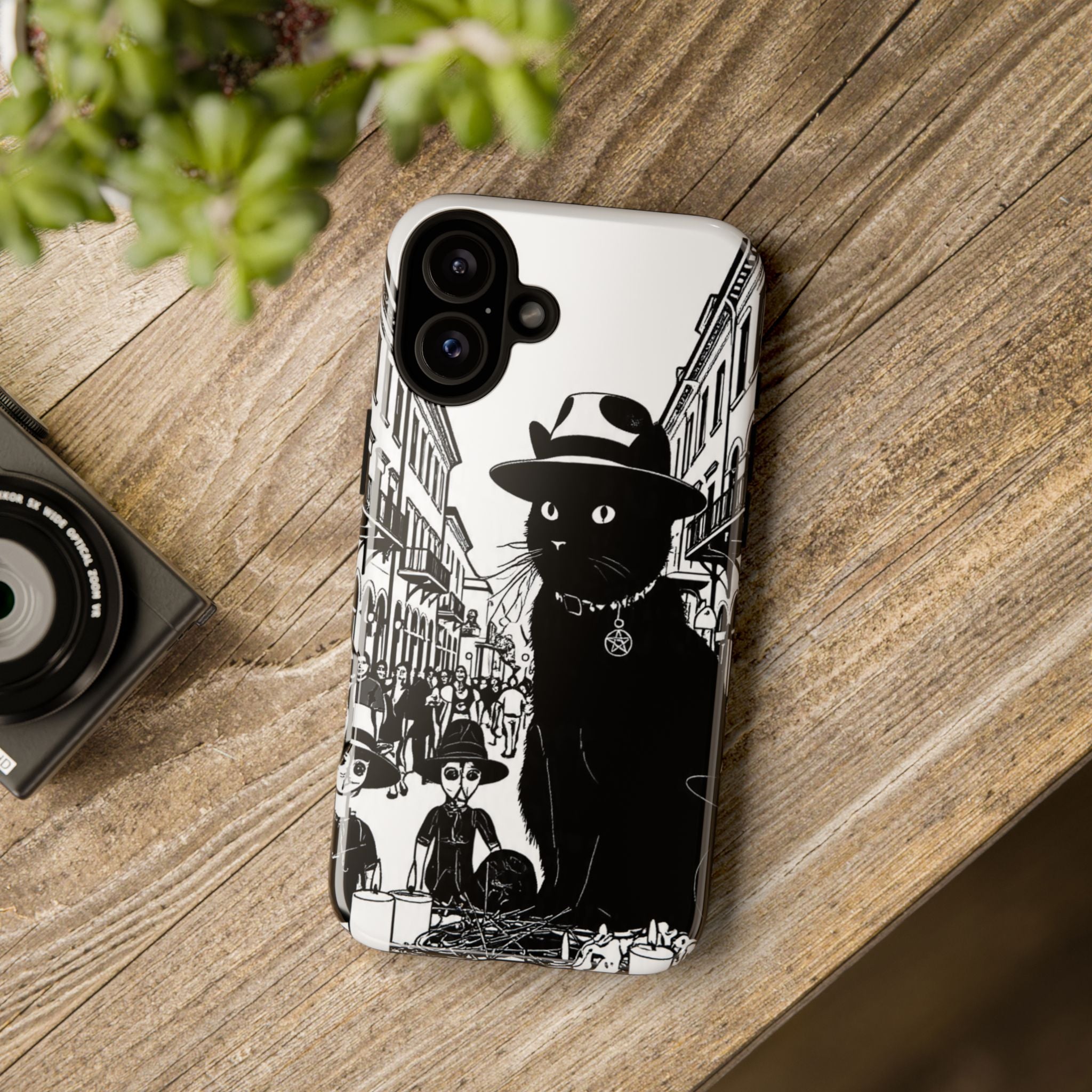Phone Case — Noir Cat Street Art Design