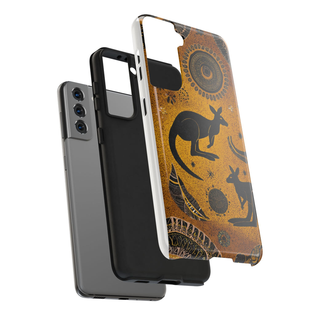 Kangaroo Boho Tough Phone Case — Australian Wildlife Protective Cover