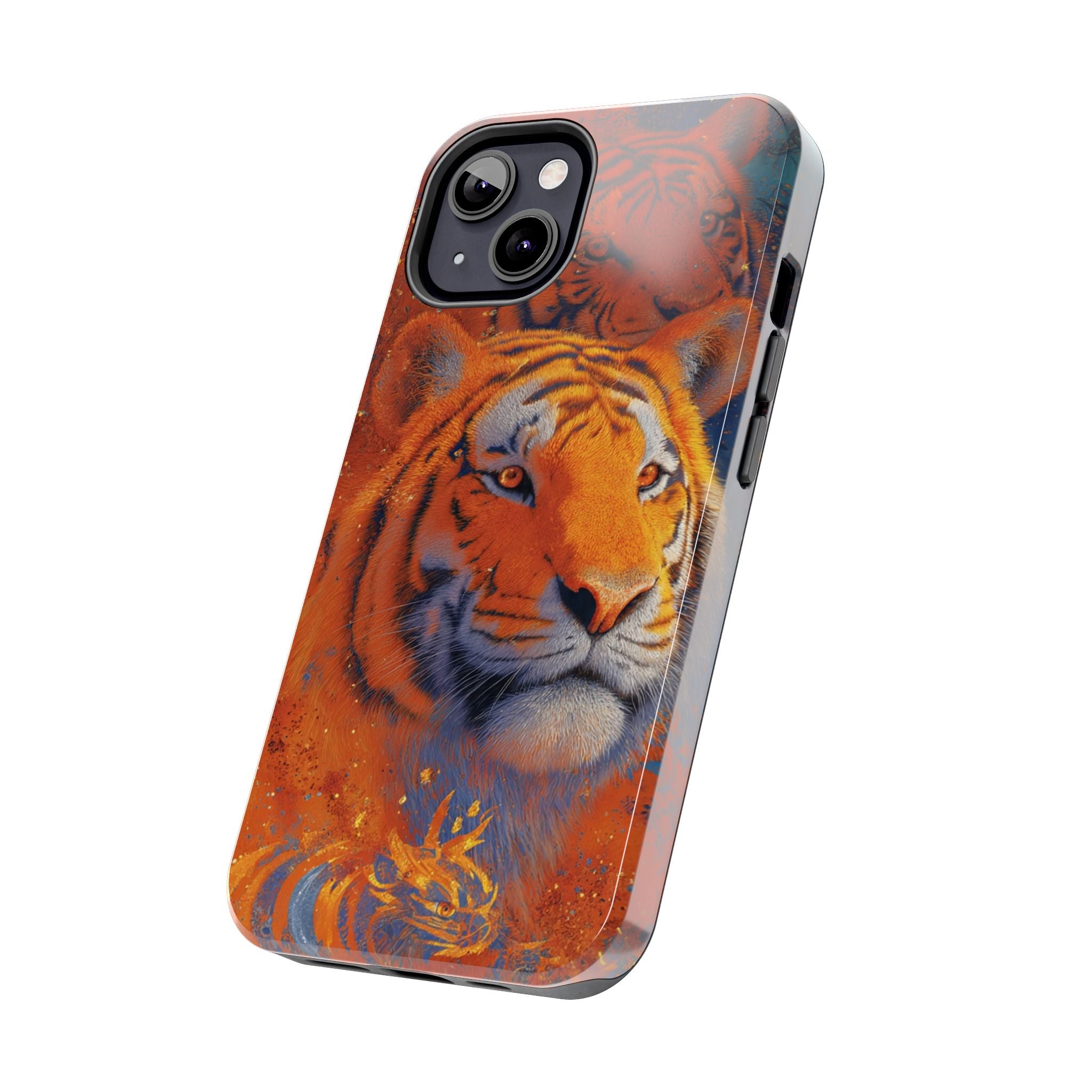 Tiger Portrait Tough Phone Case — Bold Orange Wildlife iPhone Protector