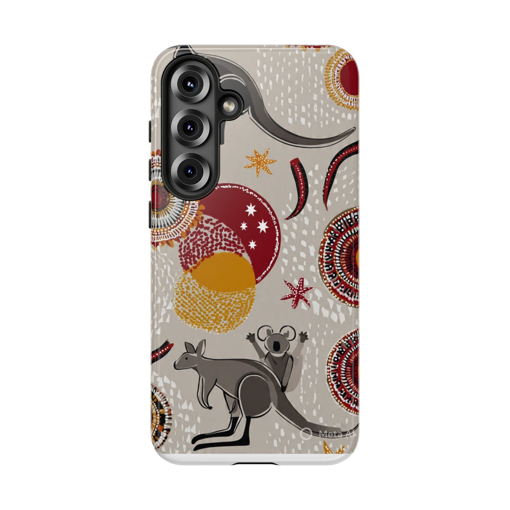 Kangaroo & Koala Aboriginal Dot Art Phone Case – Protective Tough Case