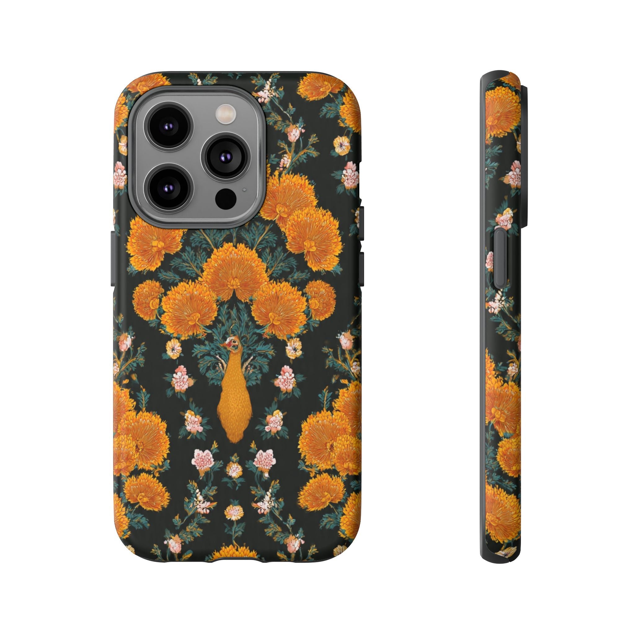 Marigold Mirror Phone Case — Floral Protective Phone Cover