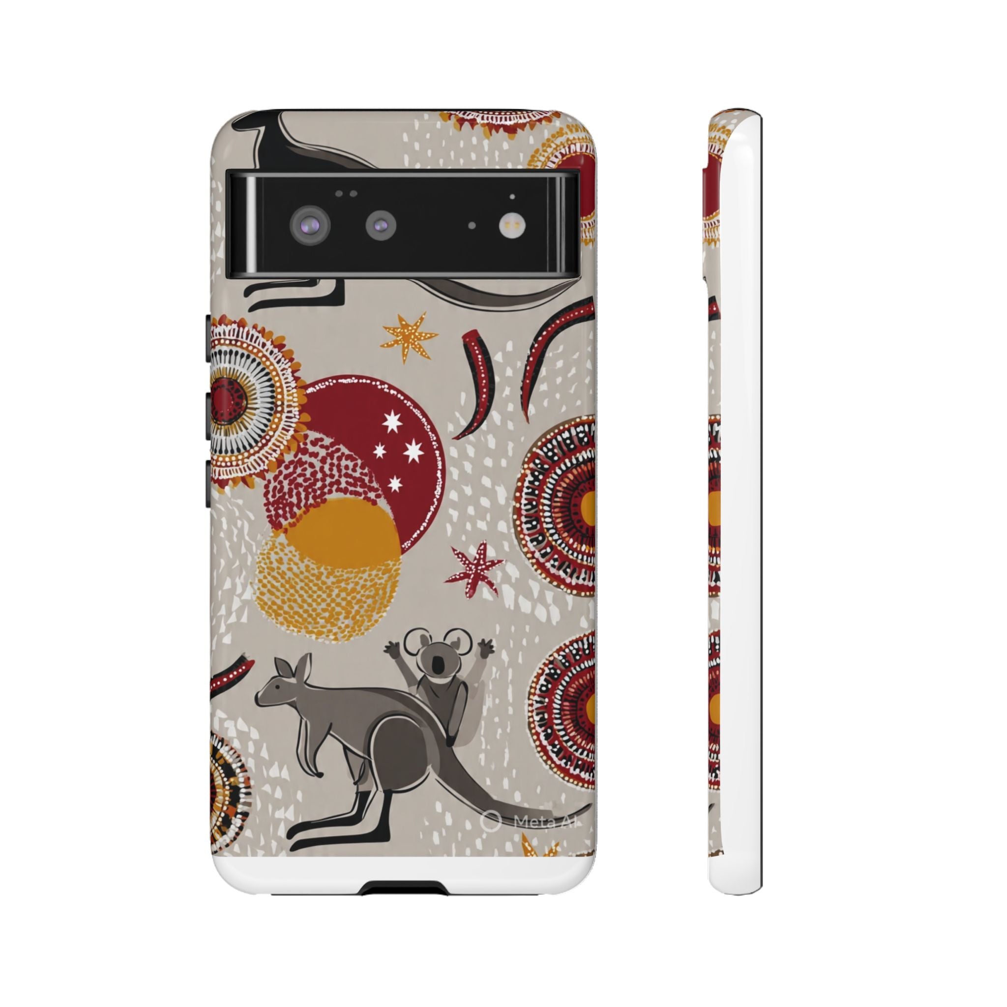 Kangaroo & Koala Aboriginal Dot Art Phone Case – Protective Tough Case