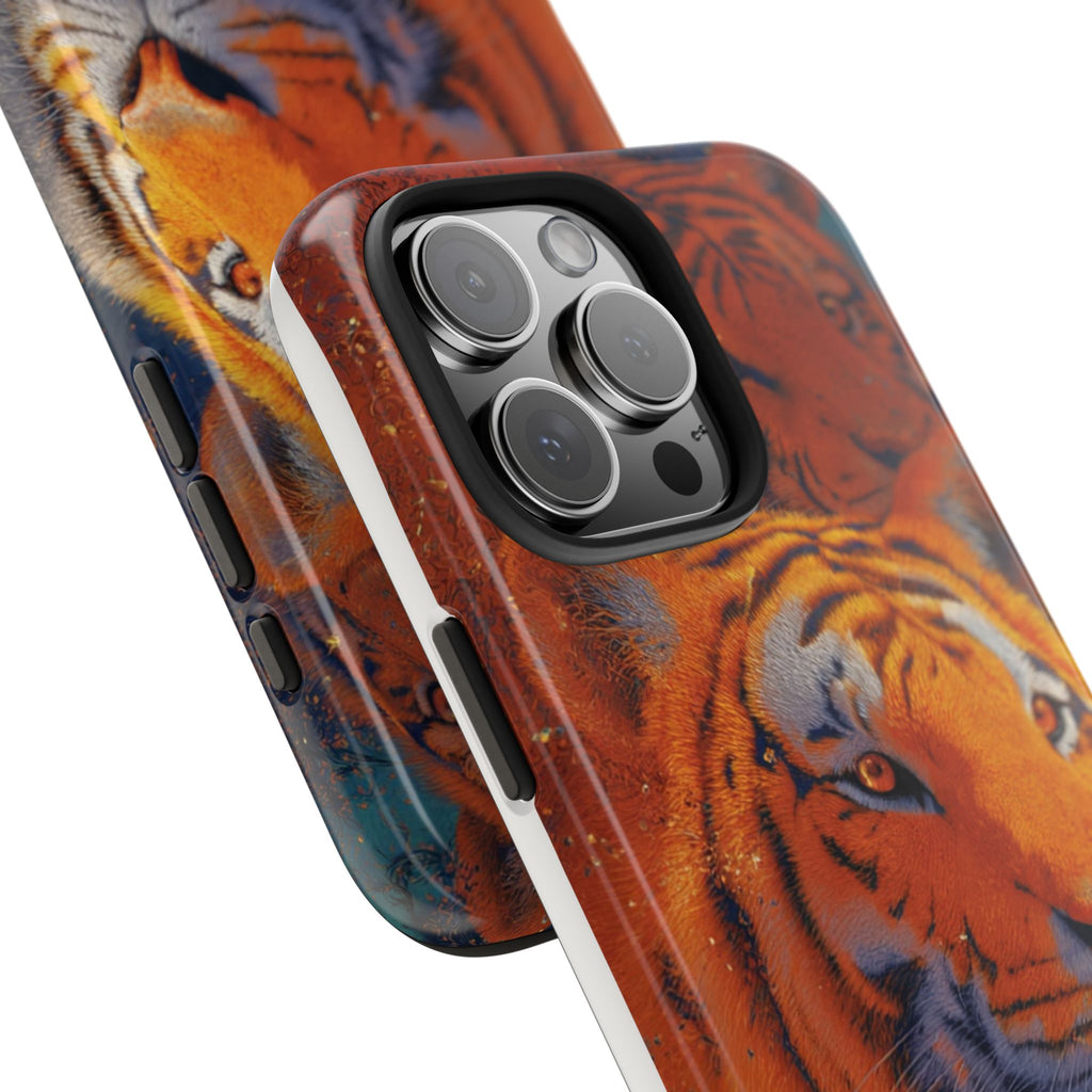 Tiger Portrait Tough Phone Case — Bold Orange Wildlife iPhone Protector