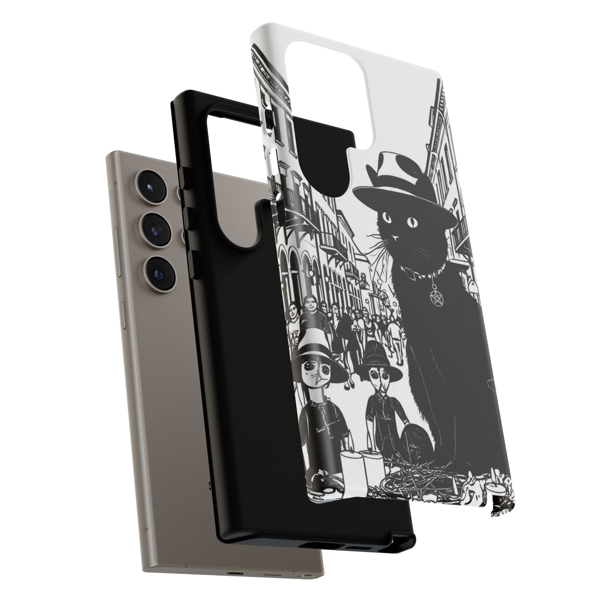 Phone Case — Noir Cat Street Art Design