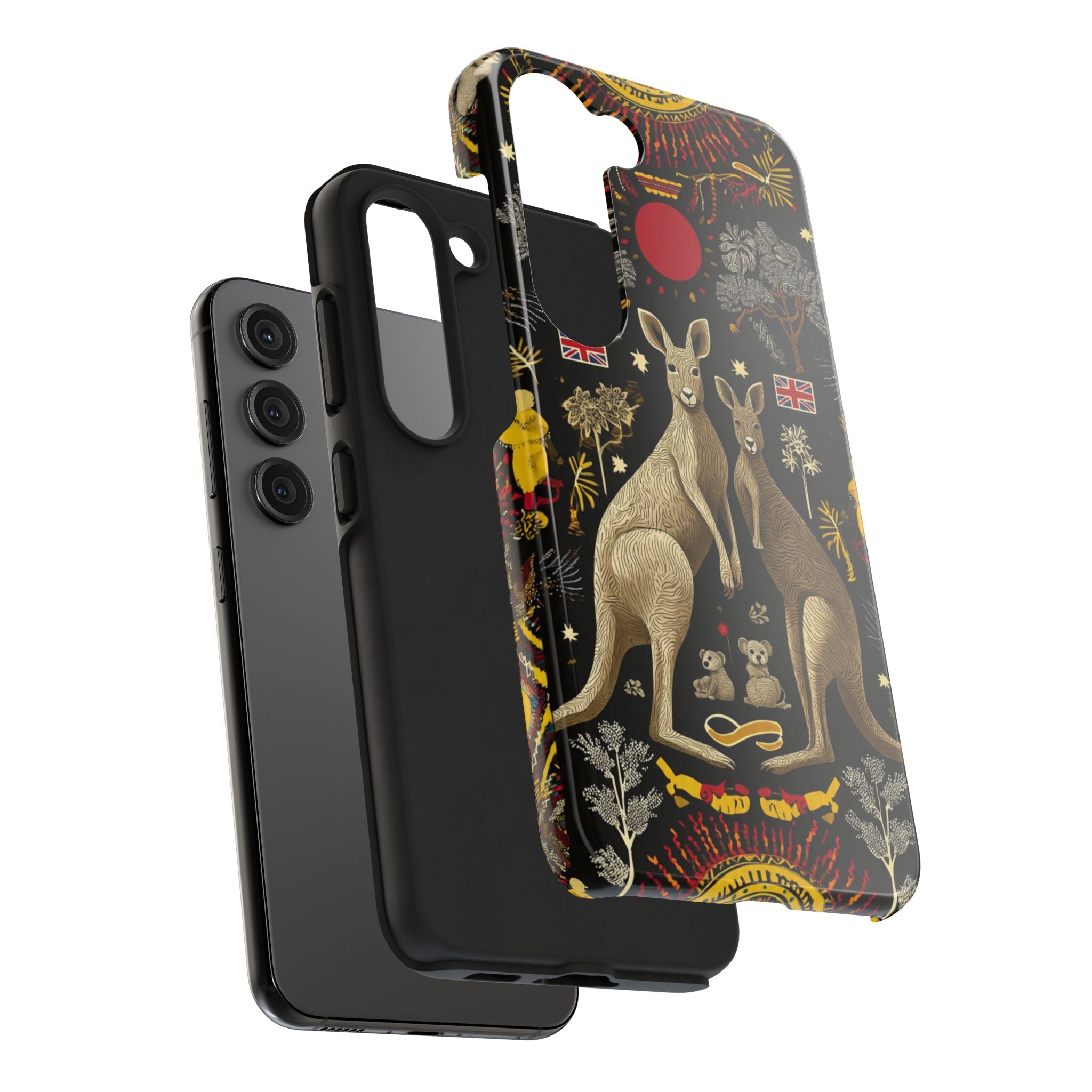 Australian Kangaroo Crest Tough Phone Case — Vintage Coat-of-Arms Design