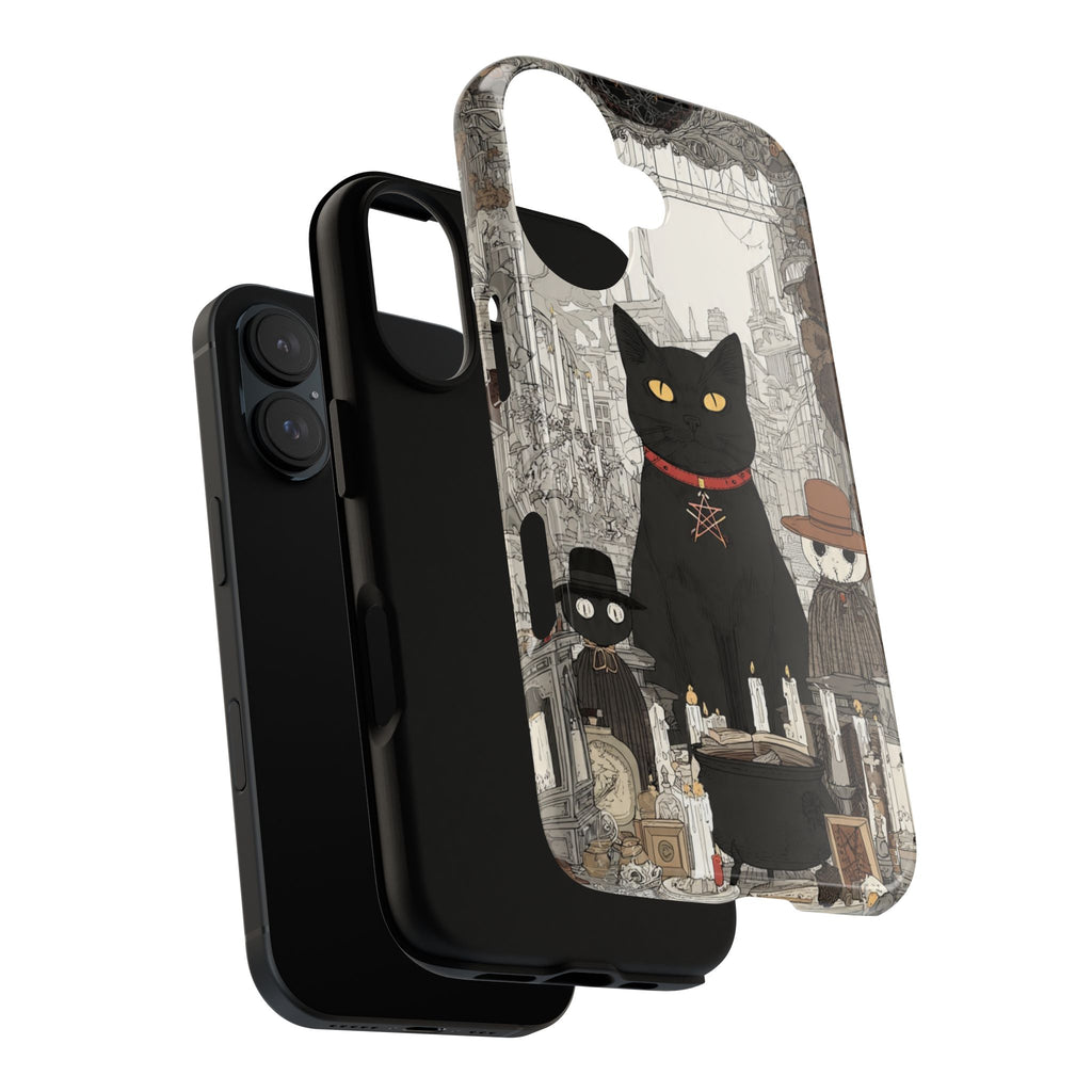Witchy Black Cat Phone Case — Mystic Altar iPhone Cover