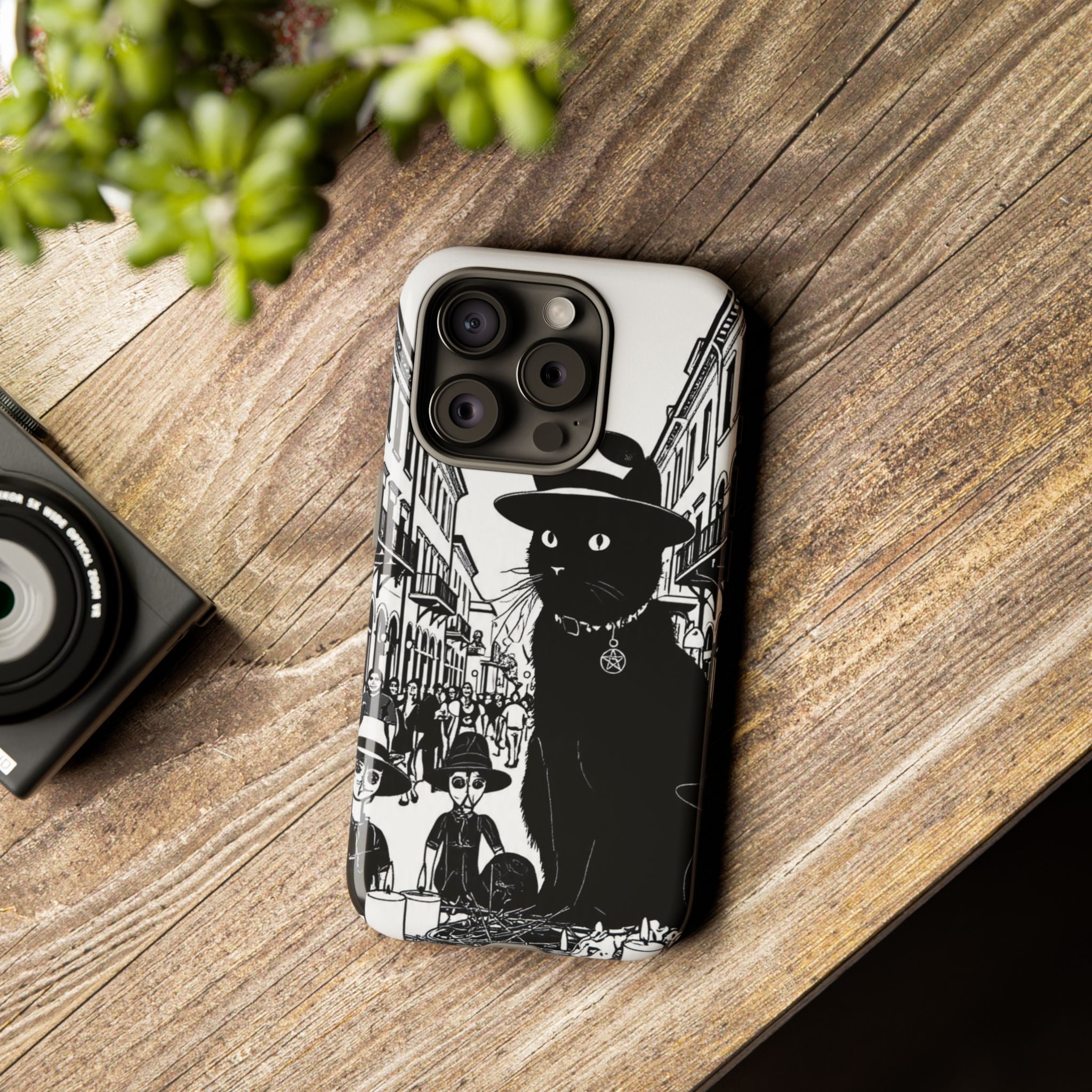 Phone Case — Noir Cat Street Art Design