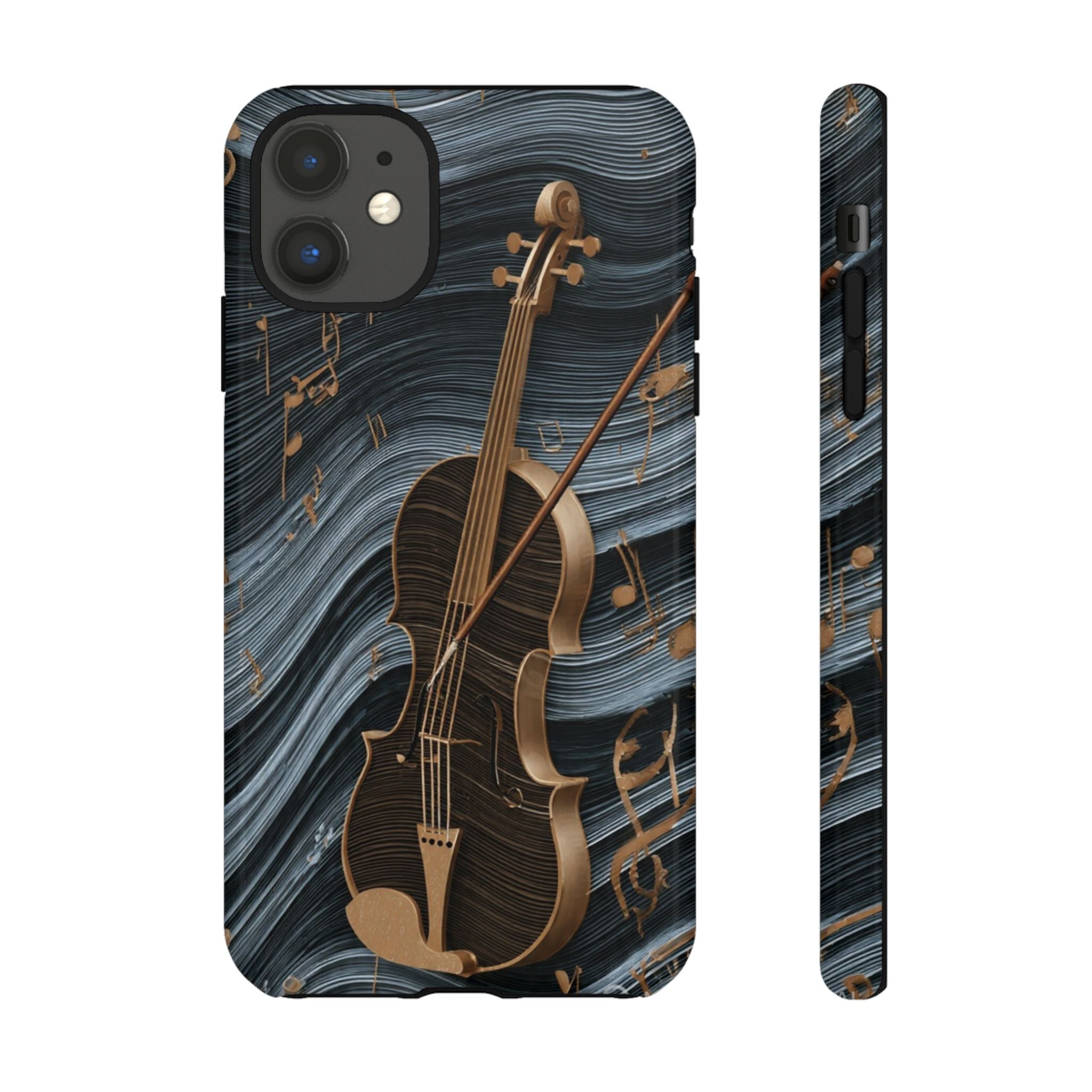 Violin Melody Tough Phone Case — Musical Instrument Art Protective Cover
