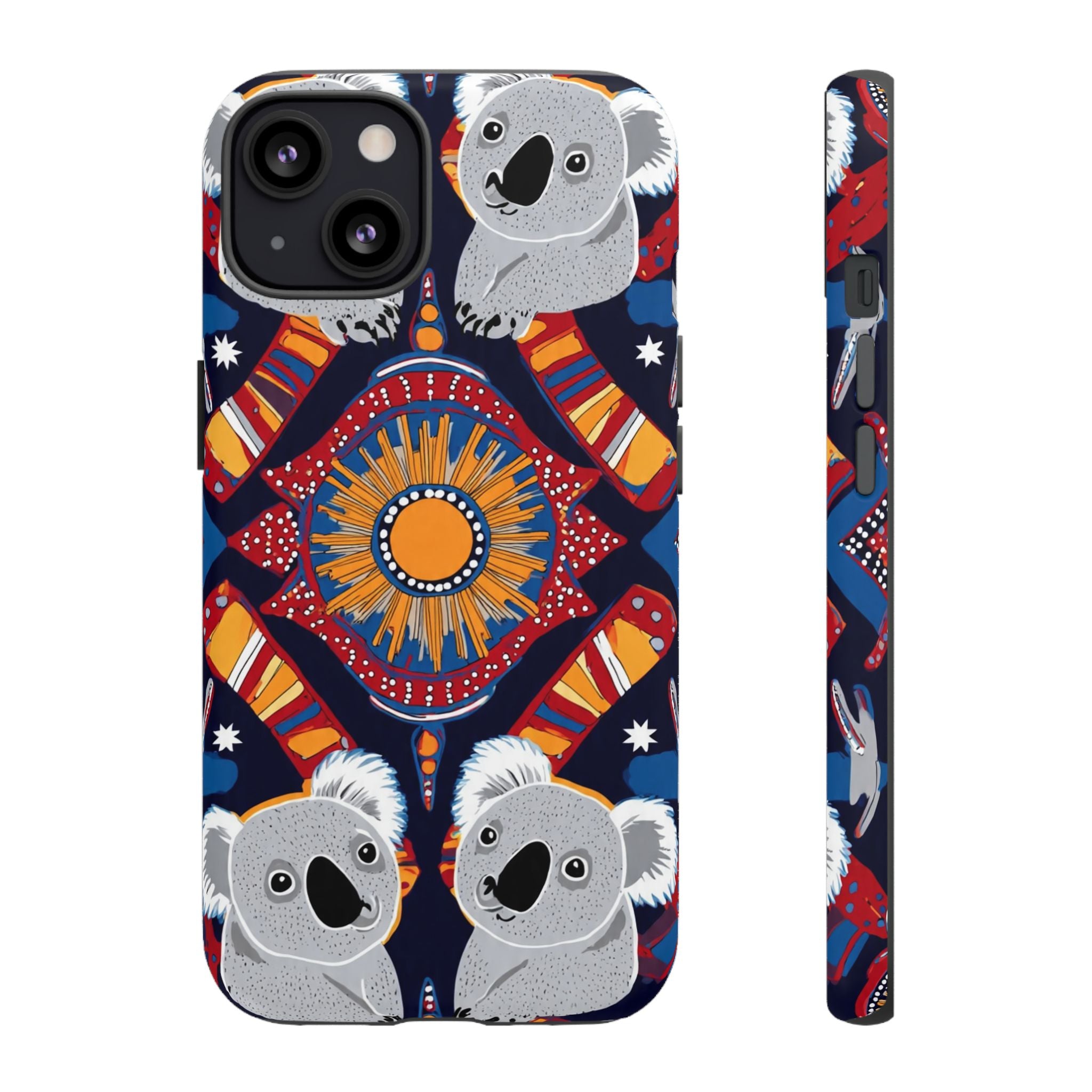Koala Pattern Phone Case — Cute Indigenous-Inspired Design