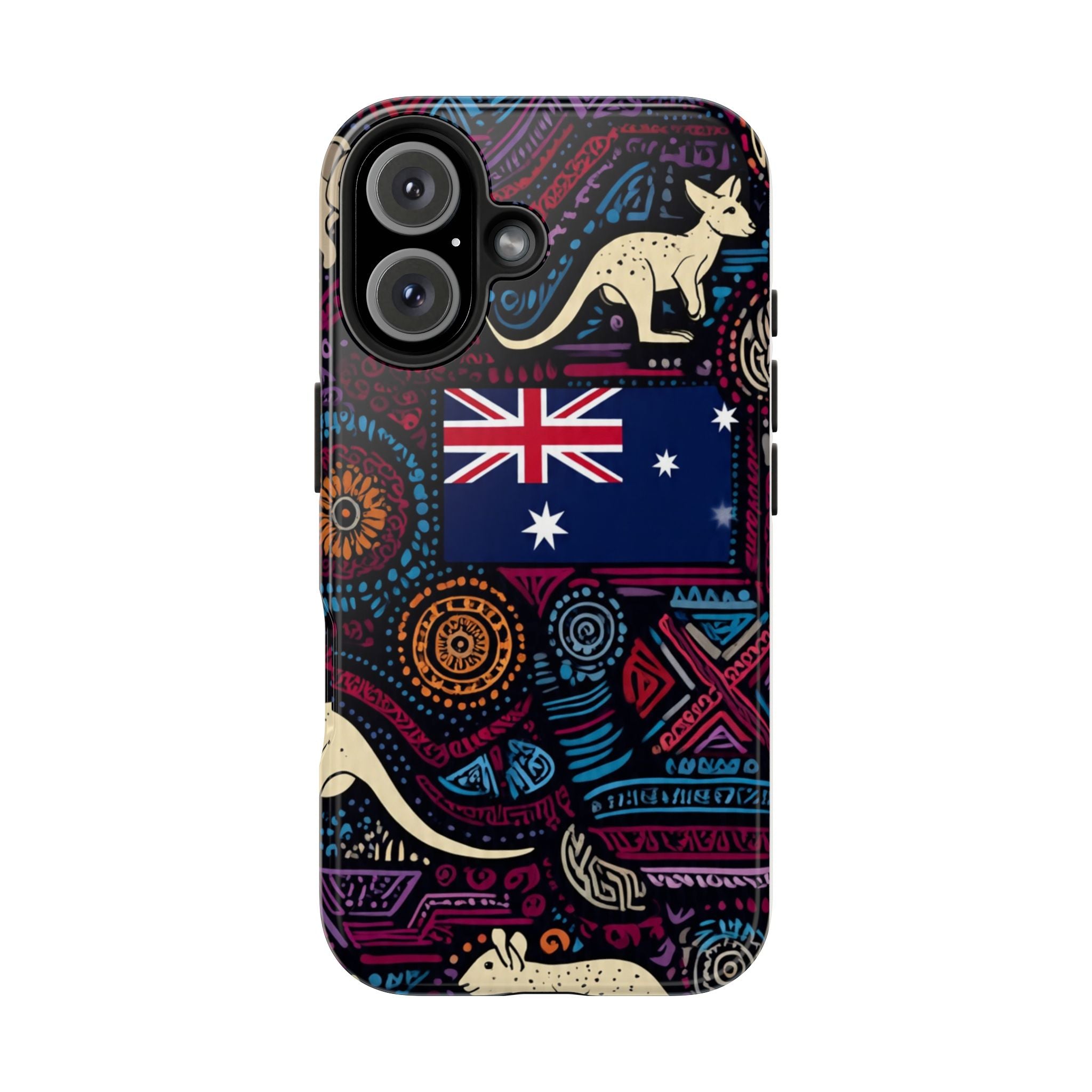 Australian Kangaroo Indigenous Pattern Phone Case — Tough Protective Cover
