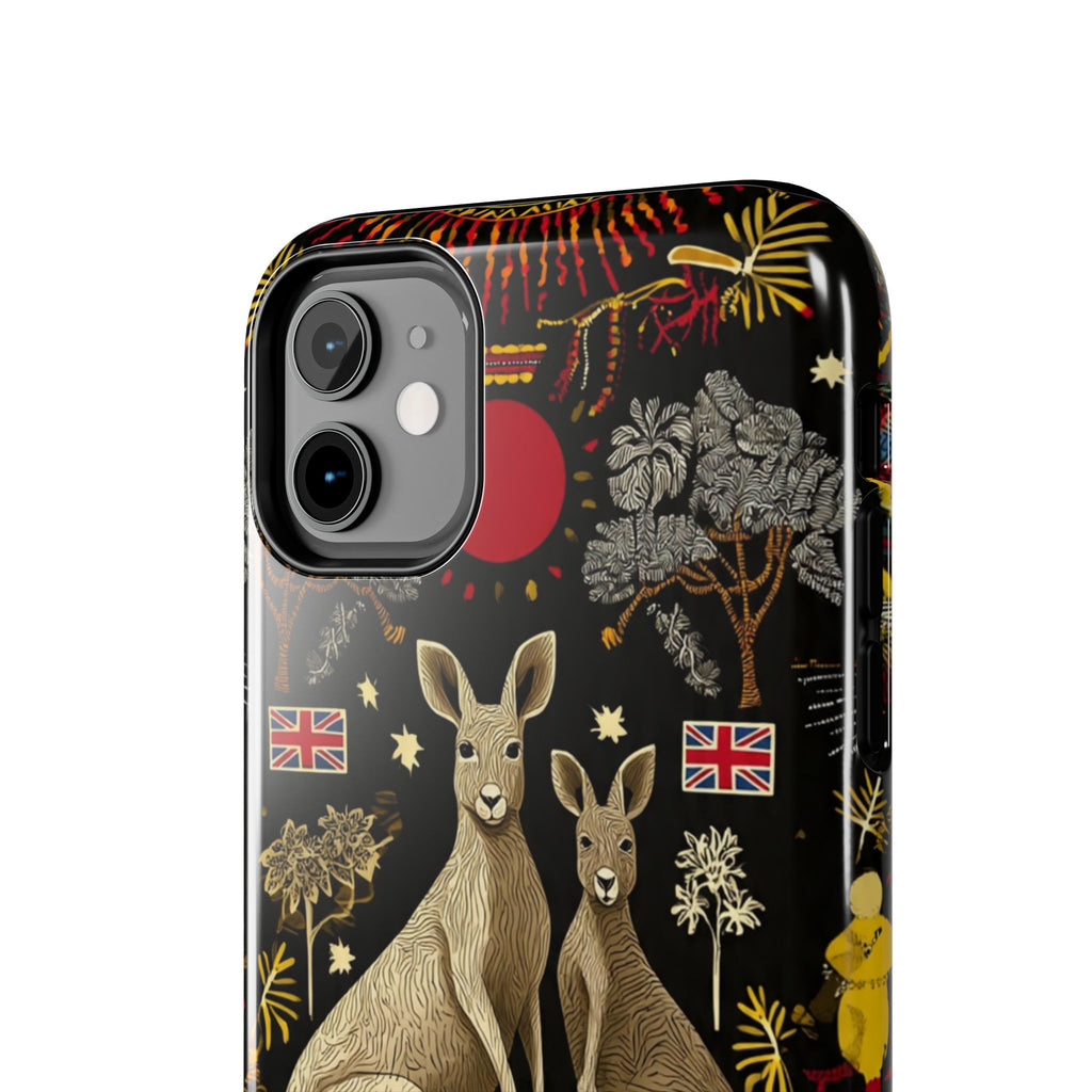 Australian Kangaroo Crest Tough Phone Case — Vintage Coat-of-Arms Design