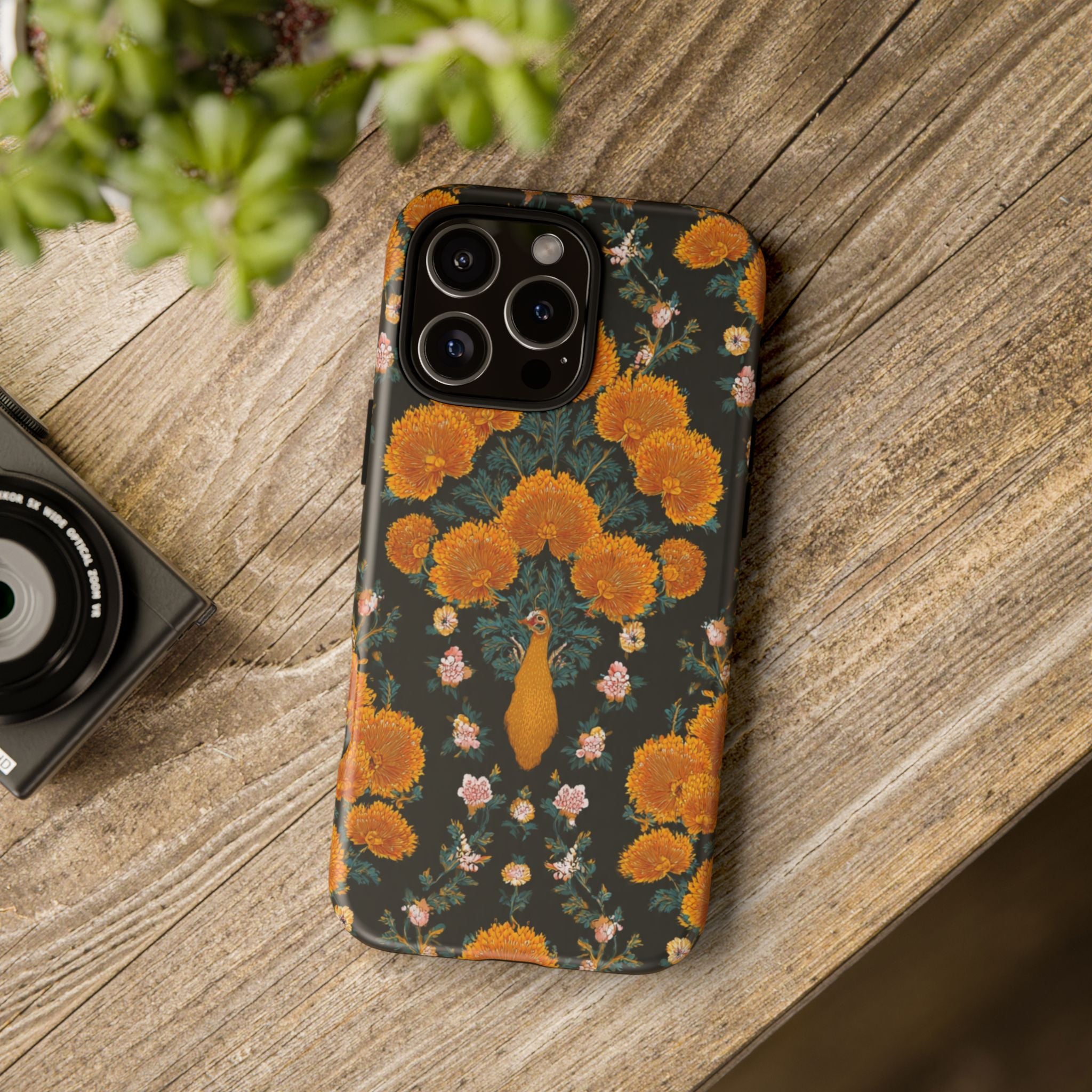 Marigold Mirror Phone Case — Floral Protective Phone Cover