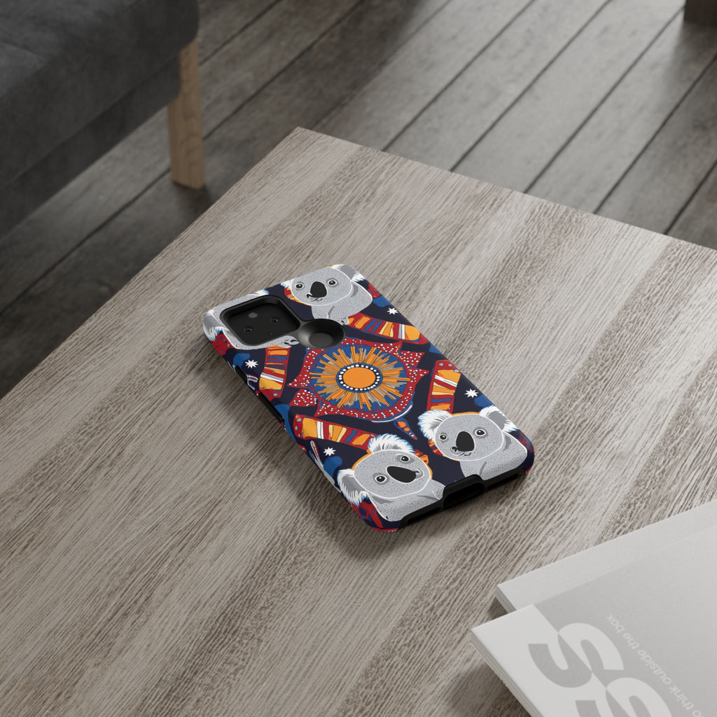 Koala Pattern Phone Case — Cute Indigenous-Inspired Design