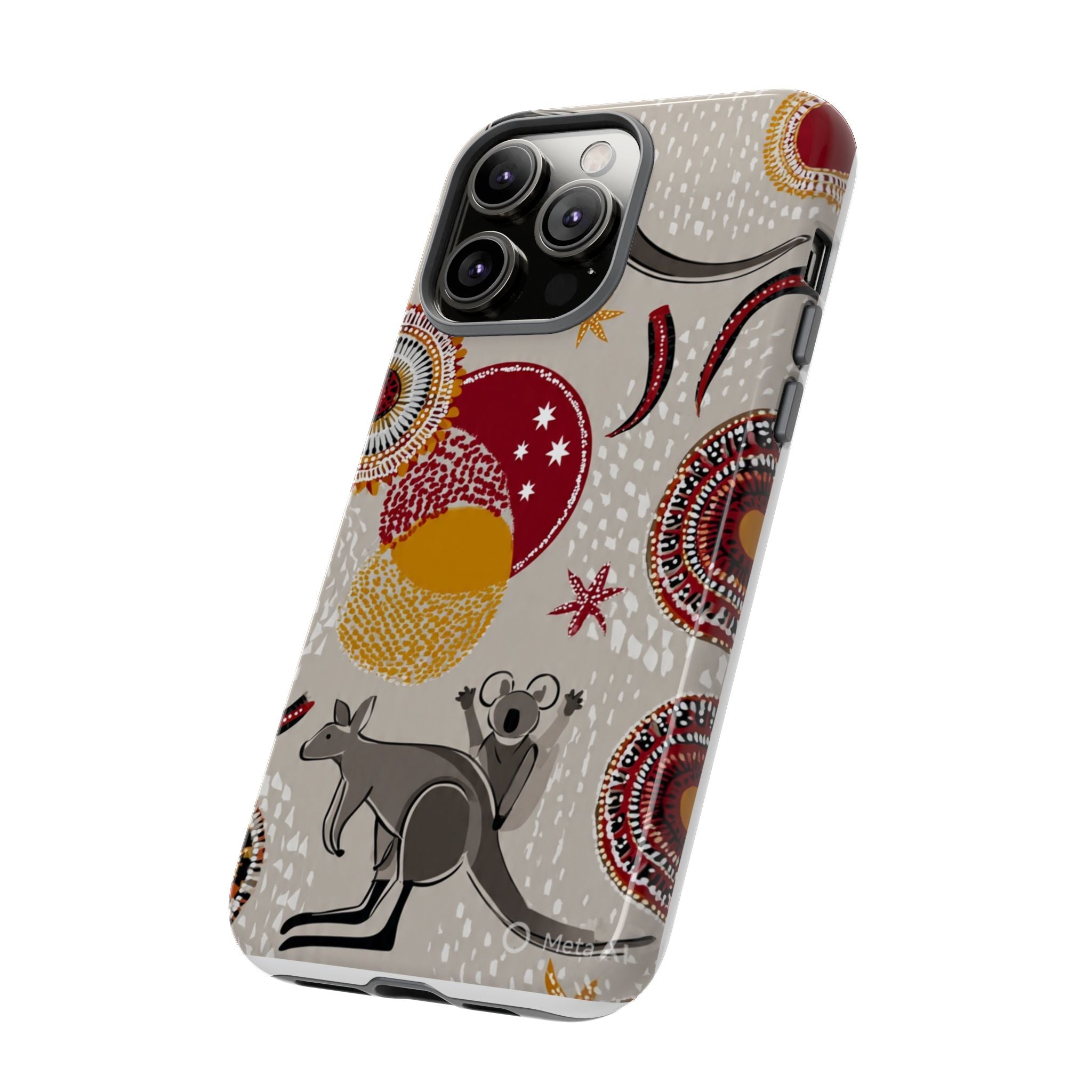 Kangaroo & Koala Aboriginal Dot Art Phone Case – Protective Tough Case