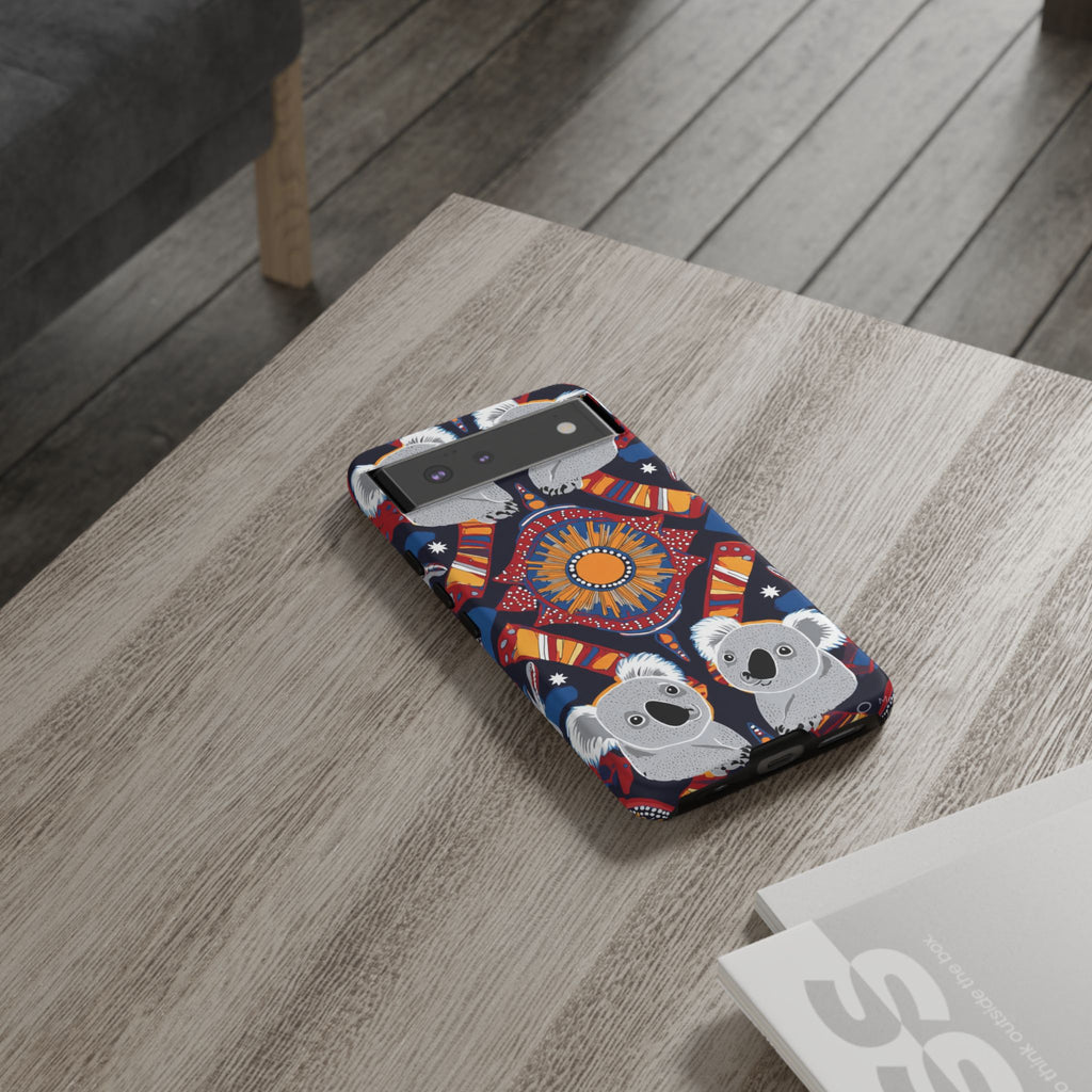 Koala Pattern Phone Case — Cute Indigenous-Inspired Design