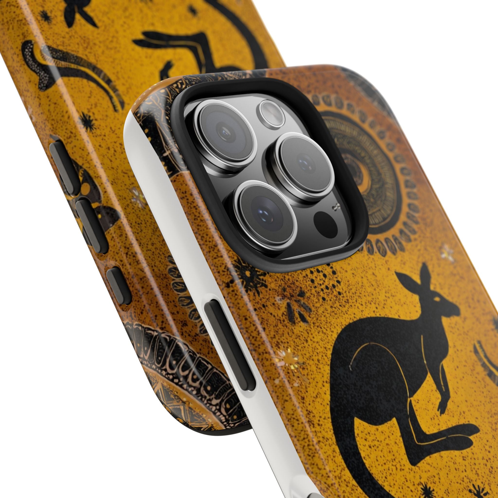 Kangaroo Boho Tough Phone Case — Australian Wildlife Protective Cover