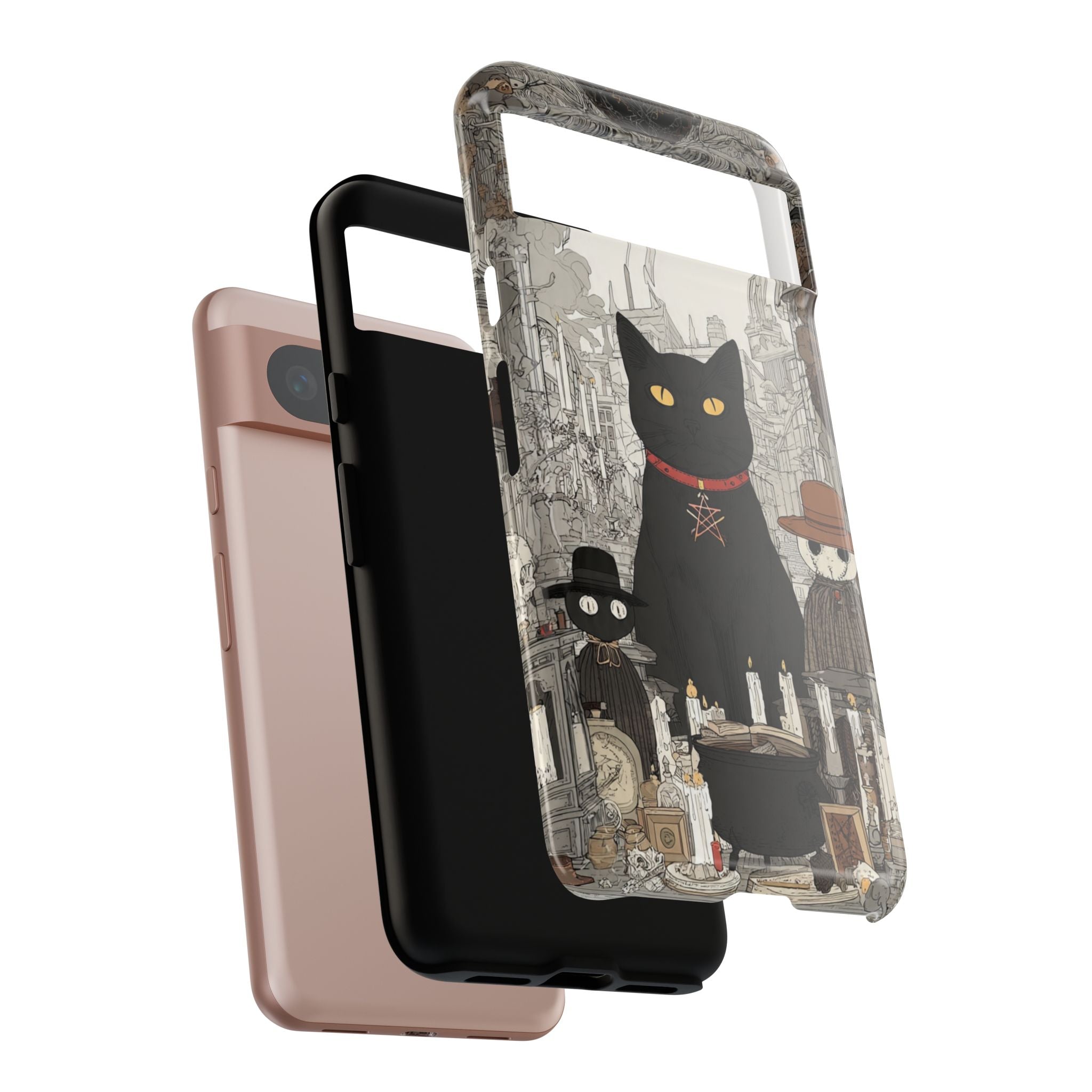 Witchy Black Cat Phone Case — Mystic Altar iPhone Cover