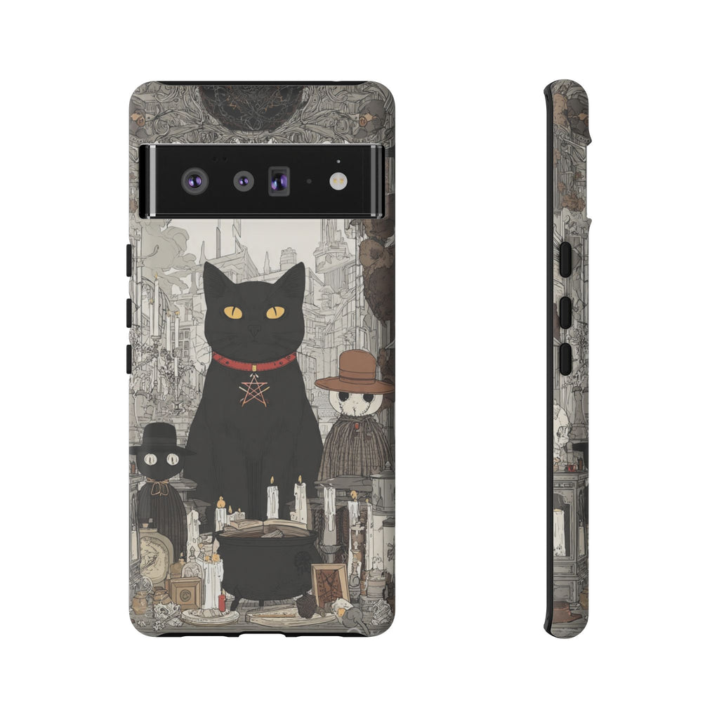 Witchy Black Cat Phone Case — Mystic Altar iPhone Cover