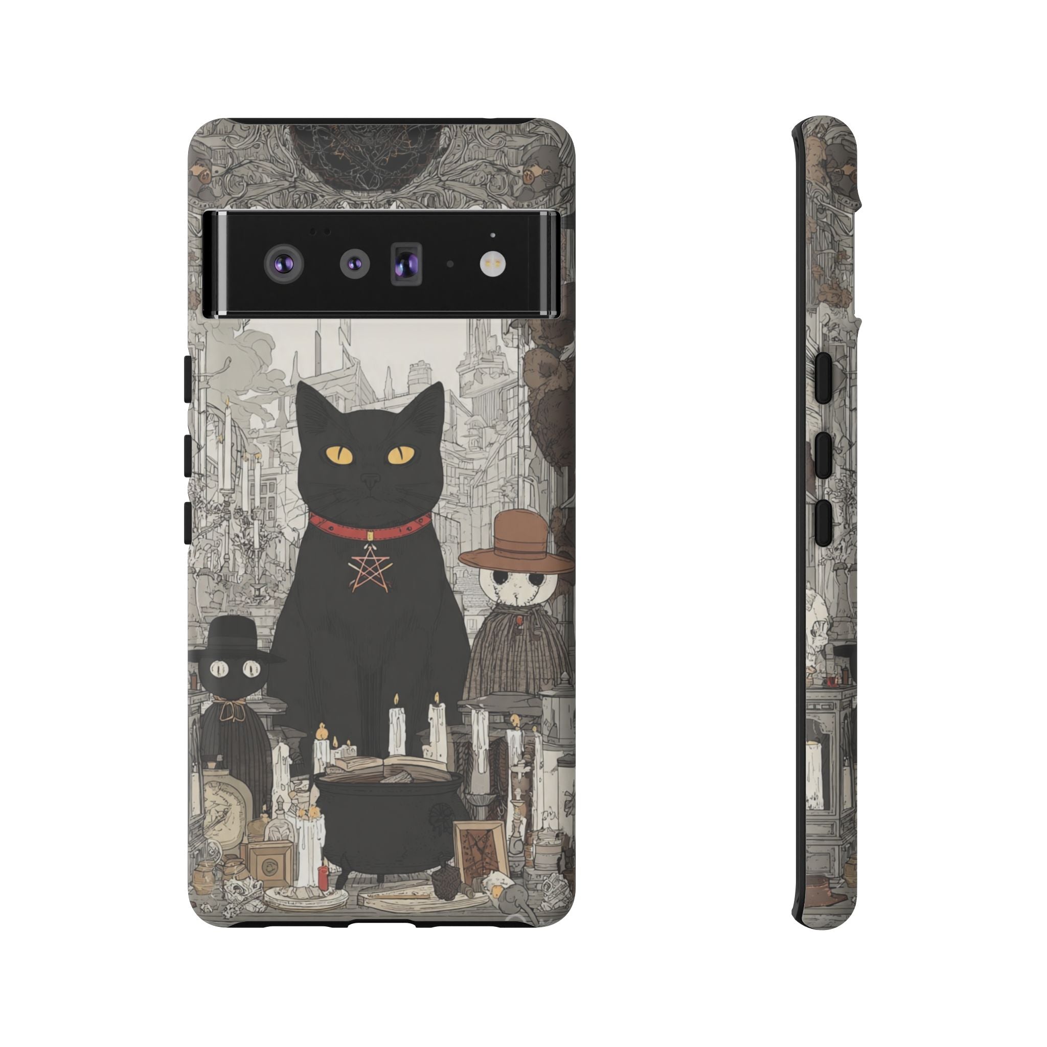 Witchy Black Cat Phone Case — Mystic Altar iPhone Cover
